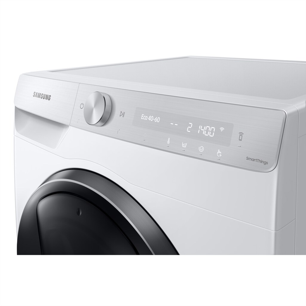 Samsung Waschmaschine »Samsung Waschmaschine WW9800, 9kg, Tint Door (Silver Deco), weiss«, Waschmaschine WW9800