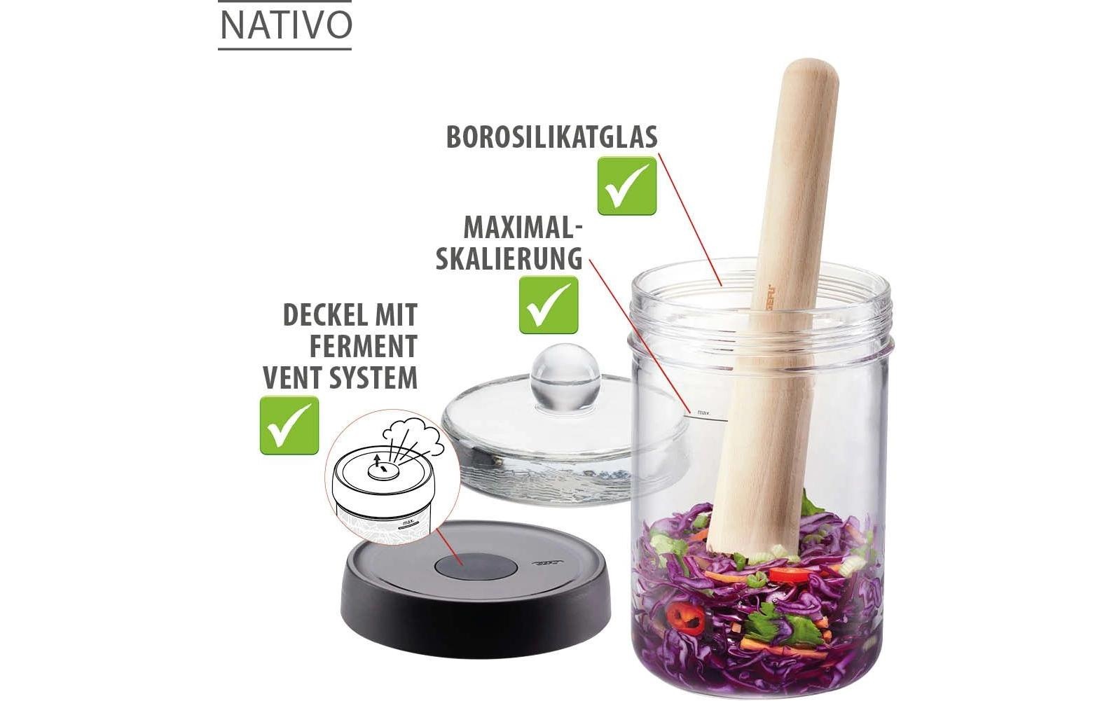 GEFU Vorratsglas »NATIVO 4-teilig, 1 L«, (1 tlg.)