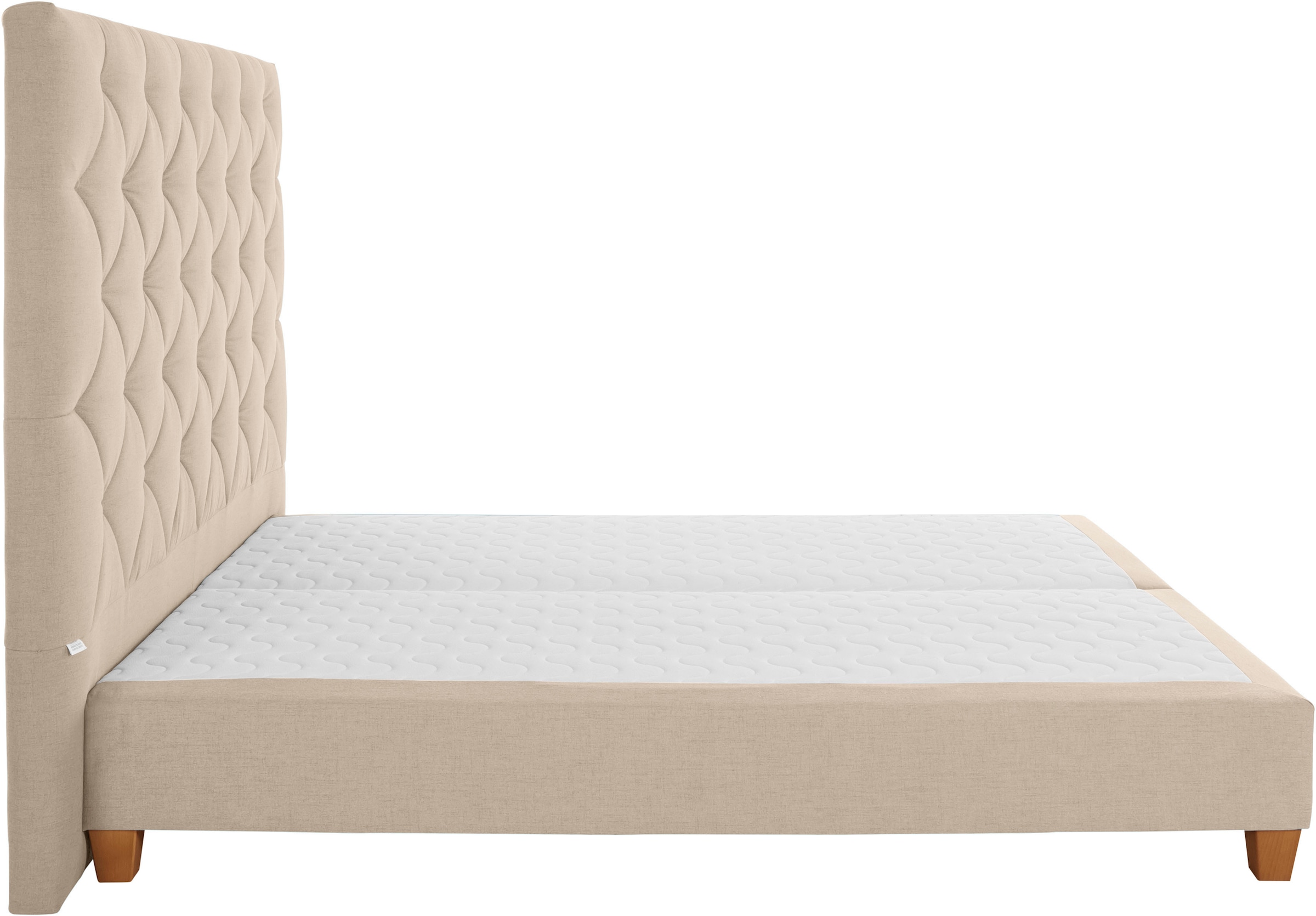 Guido Maria Kretschmer Home&Living Boxspringbett »Harmones hoch«, in 3 Breiten, Härtegrad auch im Mix mit je 1 Matratze in H2 und H3