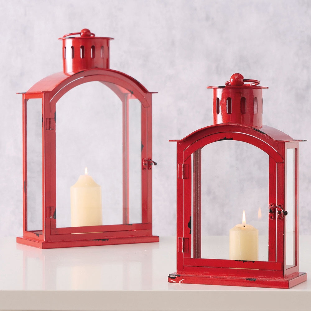 BOLTZE Kerzenlaterne »Weihnachtsdeko rot«, im praktischen 3er Set acheter