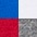 blau, rot, weiss, grau-meliert