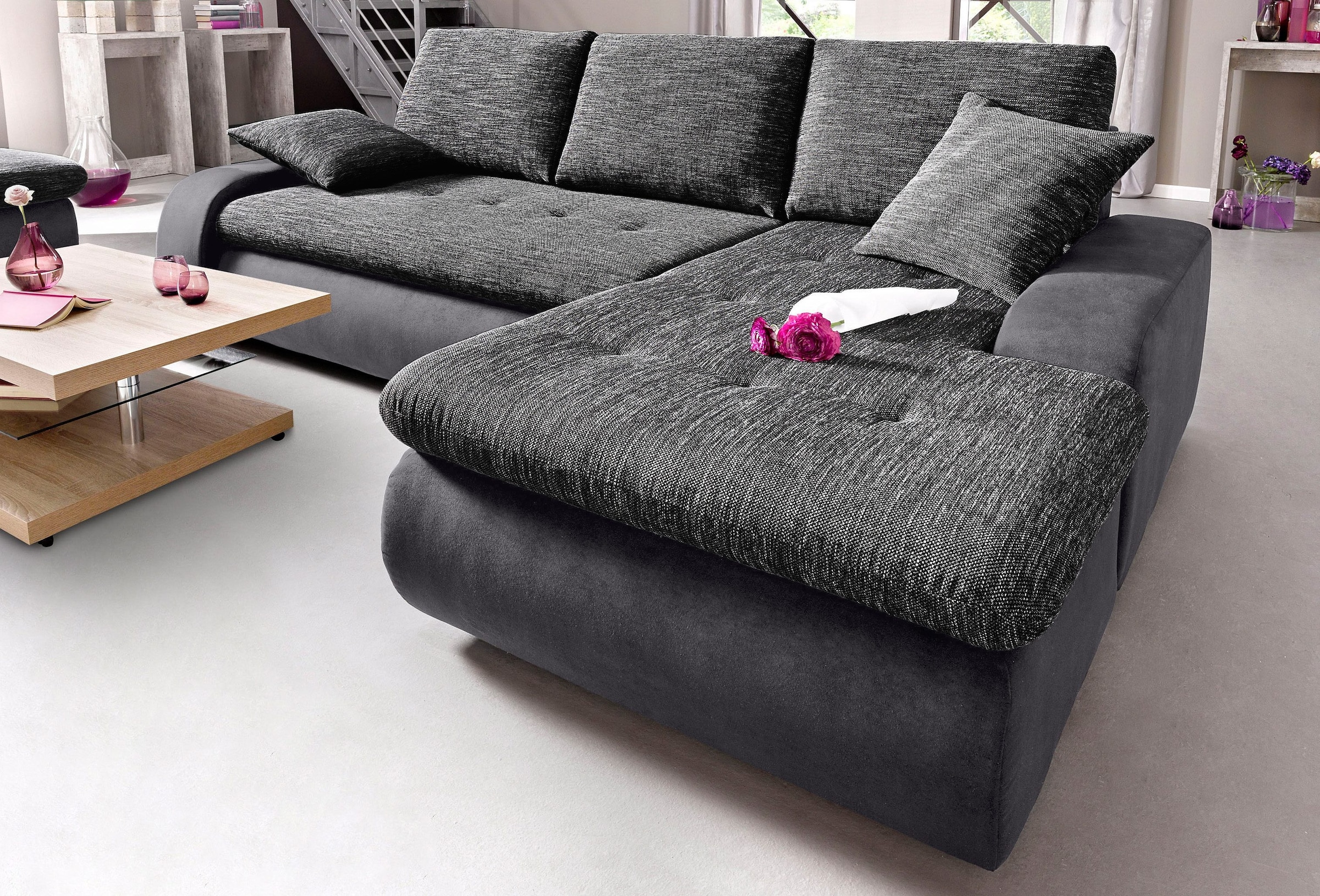 TRENDMANUFAKTUR Ecksofa »Indie, L-Form«, wahlweise XL oder XXL