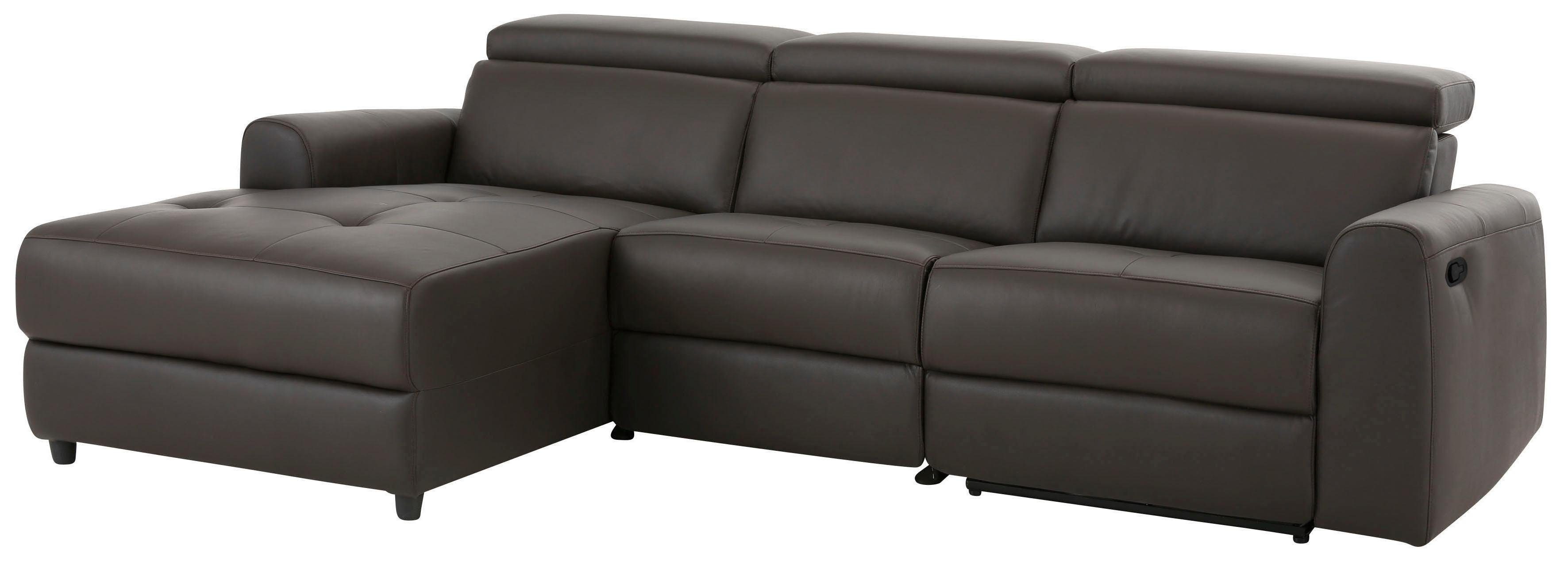 Home affaire Ecksofa "Sentrano, L-Form," 275 cm, man. o. elektr. Relaxfunktion und USB/Kopfverstellung