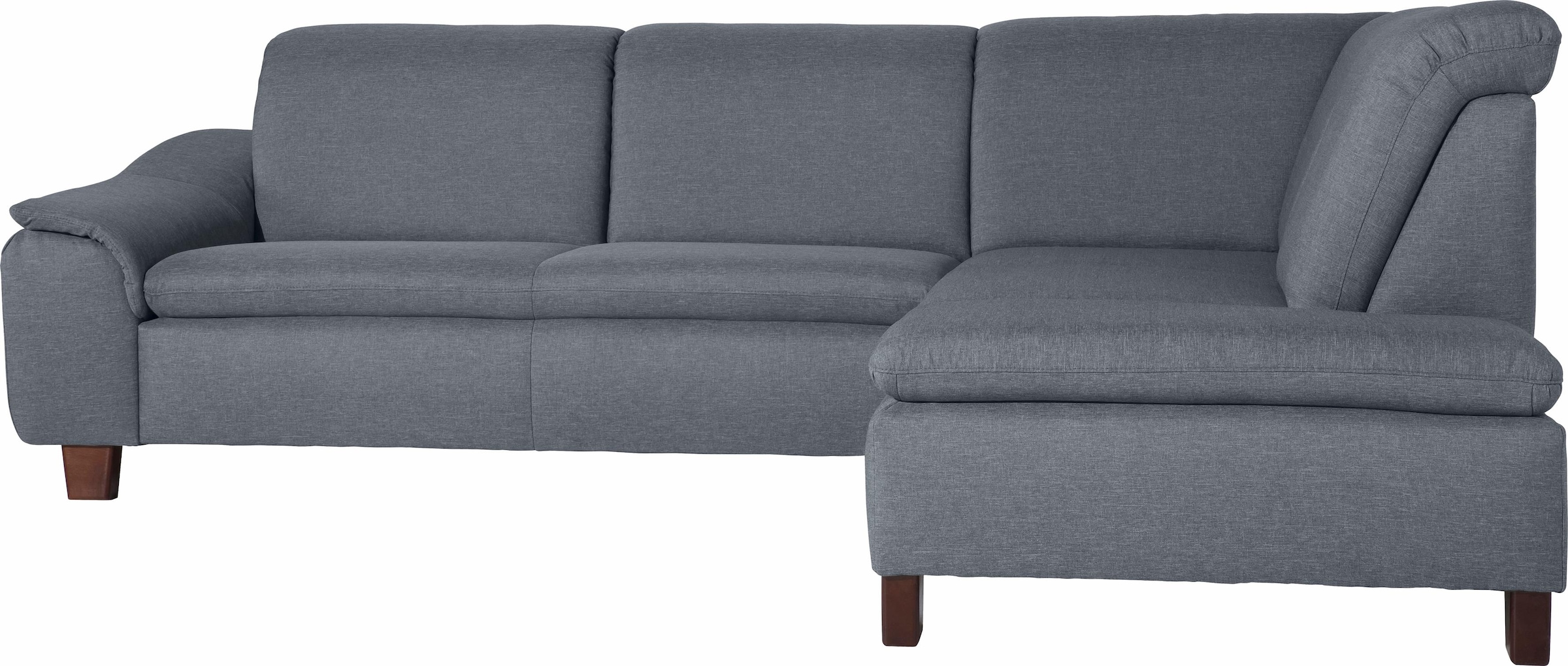 Max Winzer® Ecksofa »Alessio, aktuelle Mattenoptik, geschwungene Formensprache, bequem«, mit abgerundeter Rückenlehne, Ottomane wahlweise links oder rechts