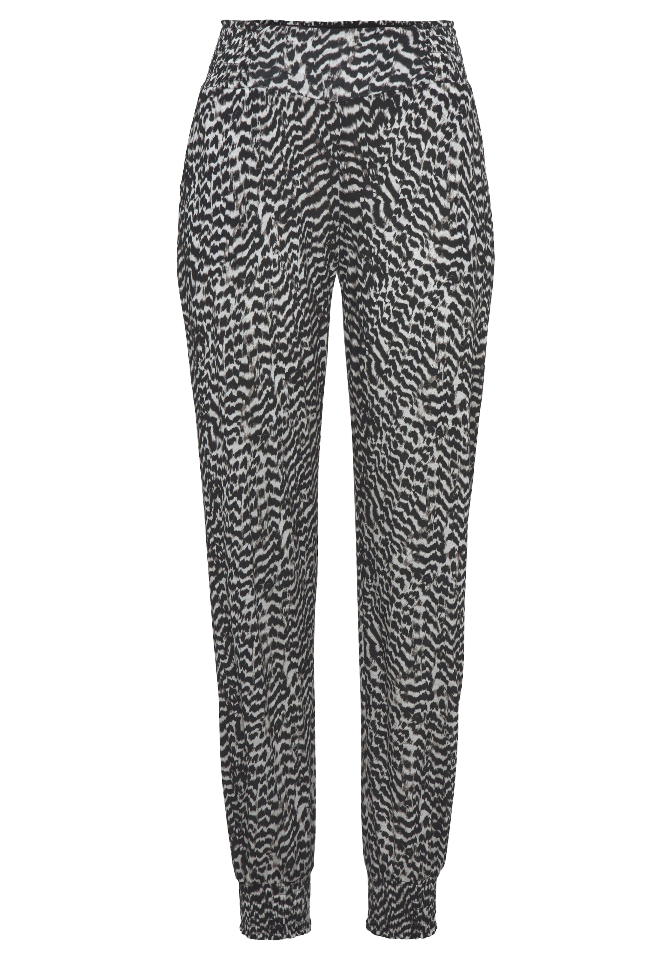 Vivance Jerseyhose, mit Animalprint und Taschen, elastischer Bund, Sommerhose