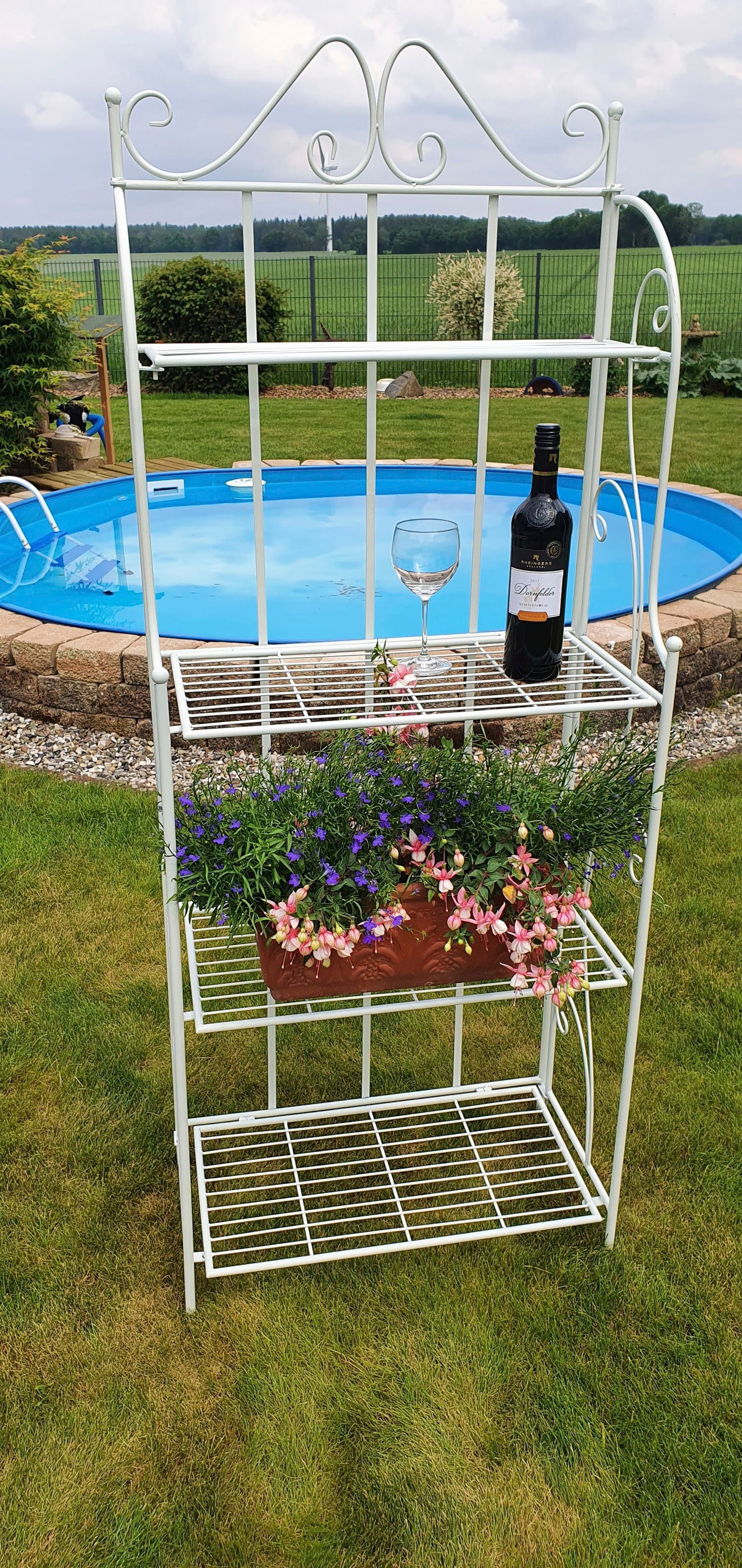 Ambiente Haus Standregal »Regal mit 4 Böden in Antikweiss - 162 cm«, (1 St.)