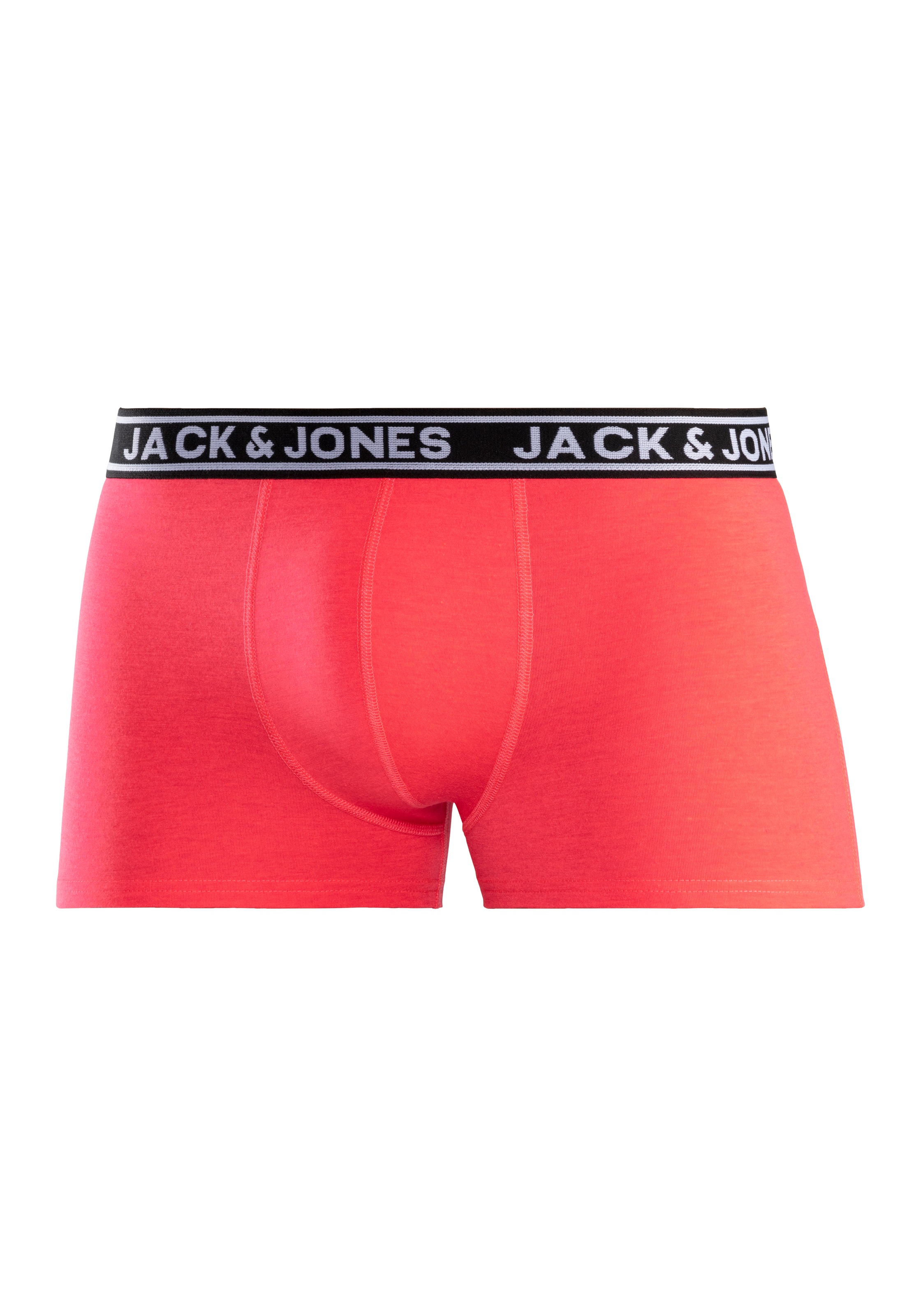 Jack & Jones Trunk »JACCRISP im 6er Pack mit Logobund und Stretchkomfort«, (Packung, 6 St.), unifarben mit Farbeinsatz, modisch, eng anliegend, Baumwollmischung