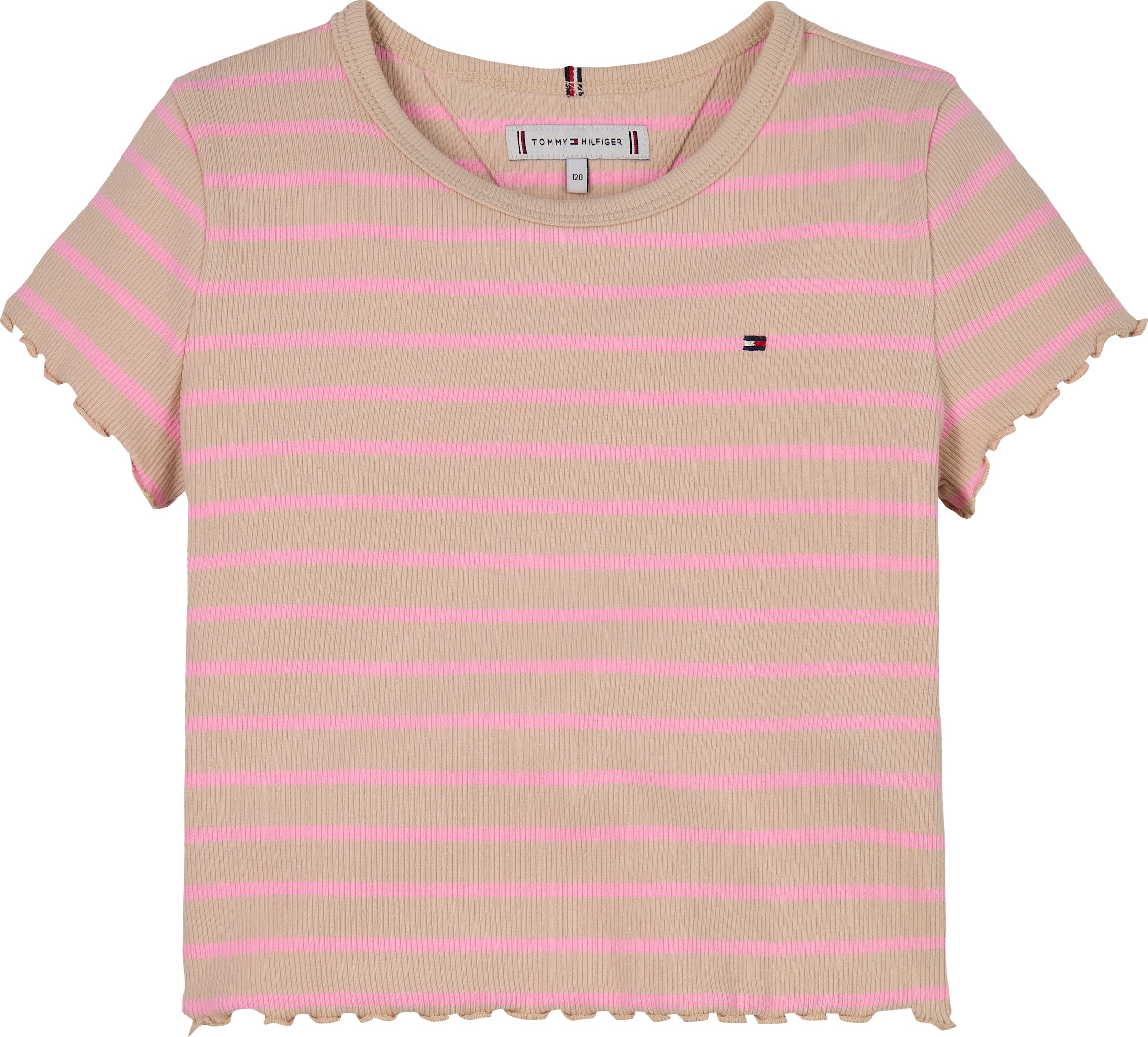 Tommy Hilfiger T-Shirt »RIB KNIT TOP SS«, mit Streifenmuster