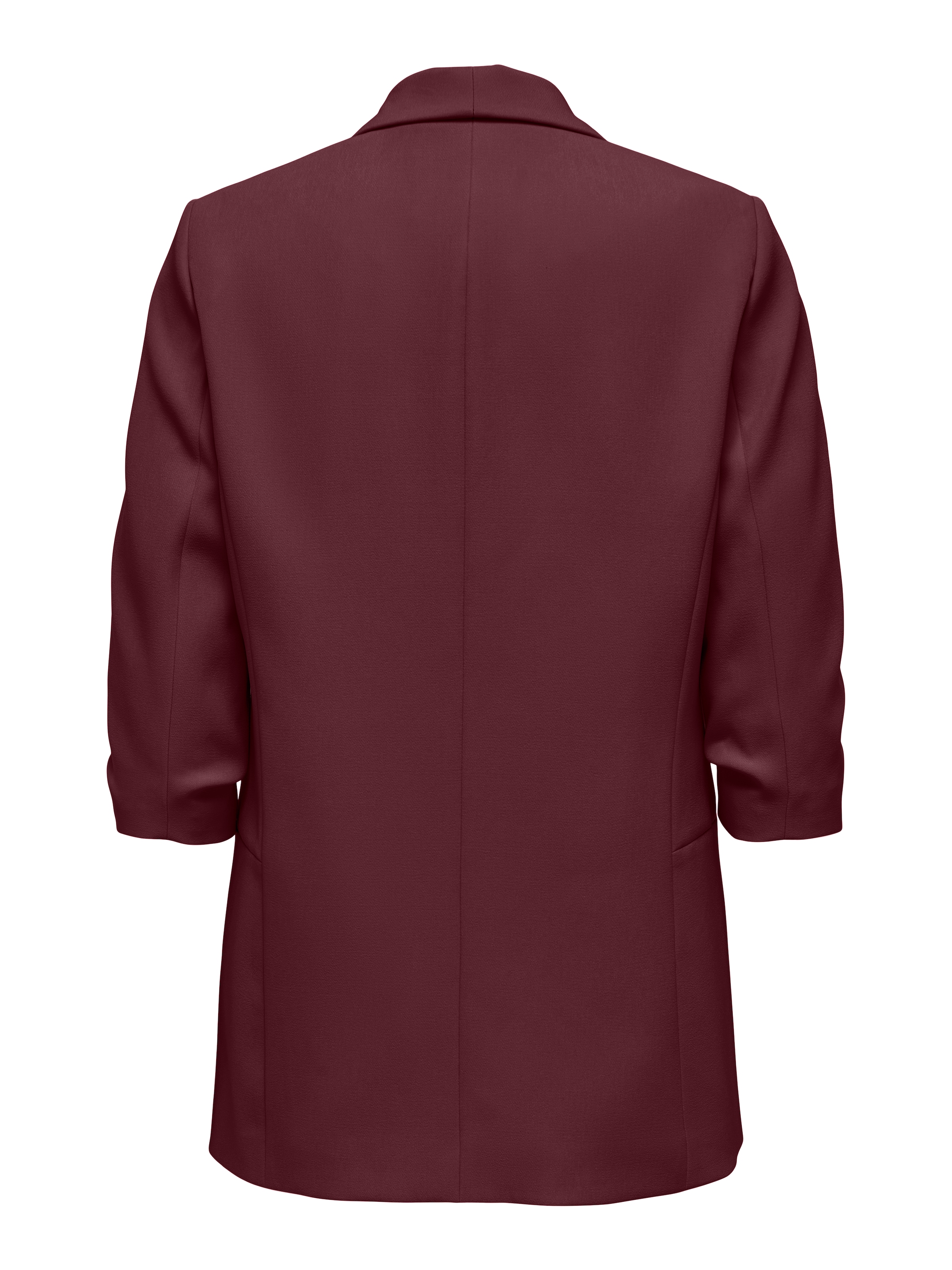 ONLY Kurzblazer »ONLELLA – Femininer Blazer mit 3/4-Ärmeln und Raffung«, regular fit, casual, Web, Kunstfaser, V-Ausschnitt