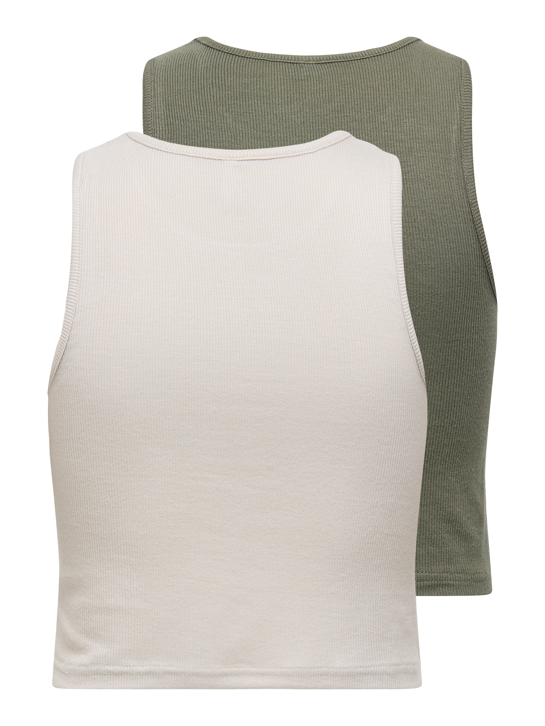 ONLY Crop-Top »ONLBELIA S/L CROP TOP CS JRS 2PACK«, (Packung, 2 tlg.)