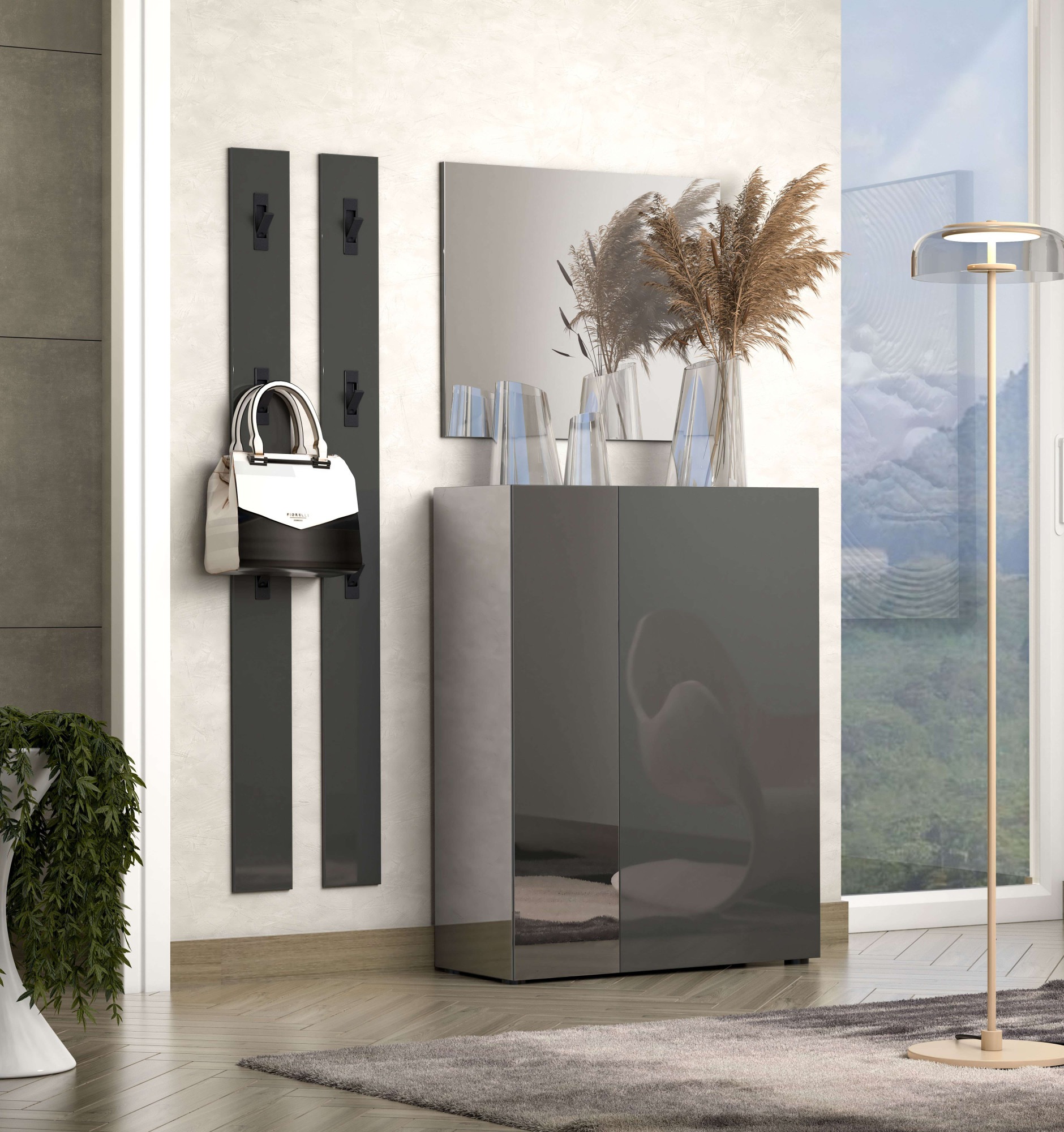 Home affaire Garderobenspiegel "Tanko, Spiegel, Garderobenspiegel, 1-St." Made in Italy, hochkant oder quer montierbar, 80x65x2 cm