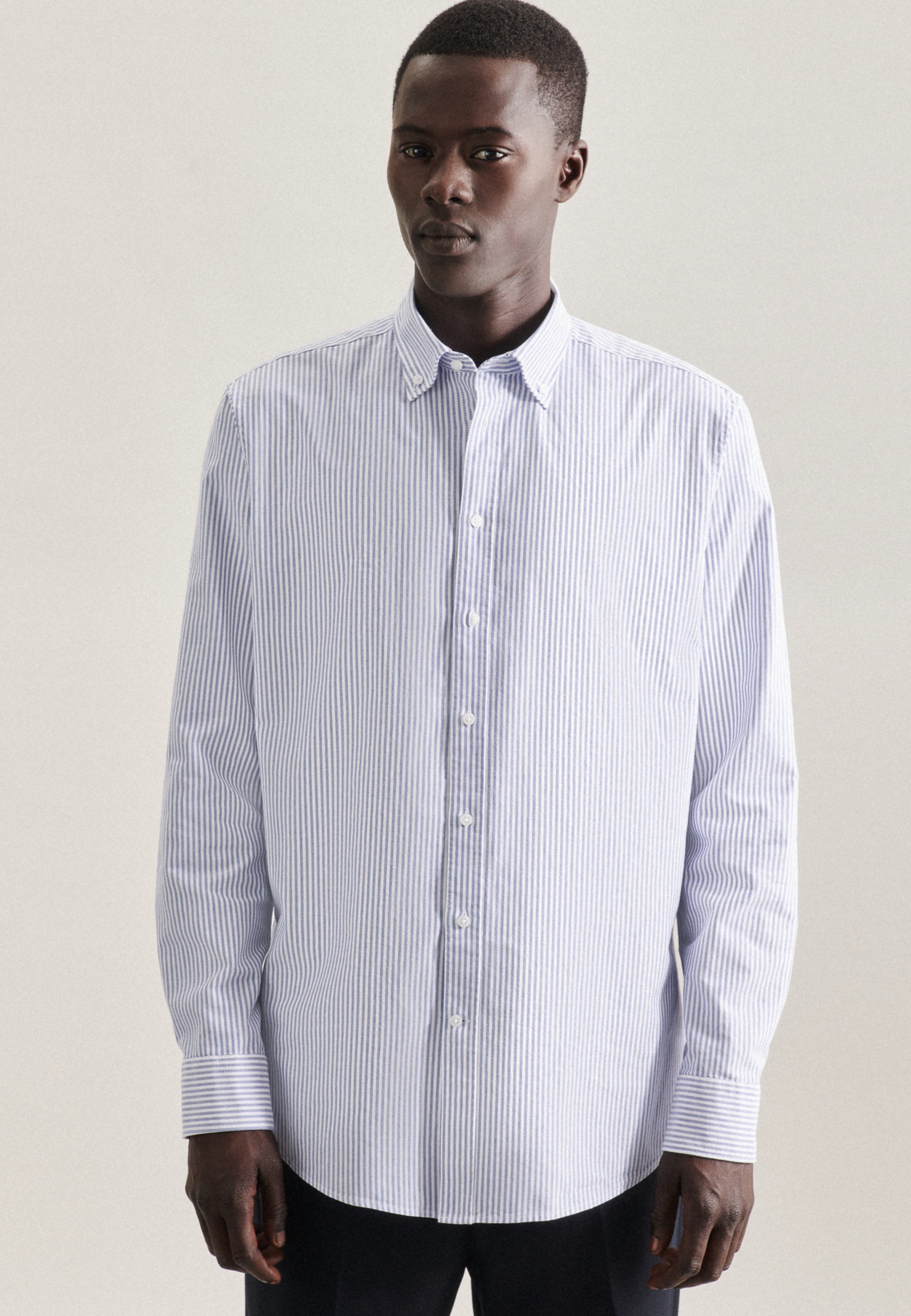 seidensticker Businesshemd »Regular« Regular Langarm Button-Down-Kragen Streifen