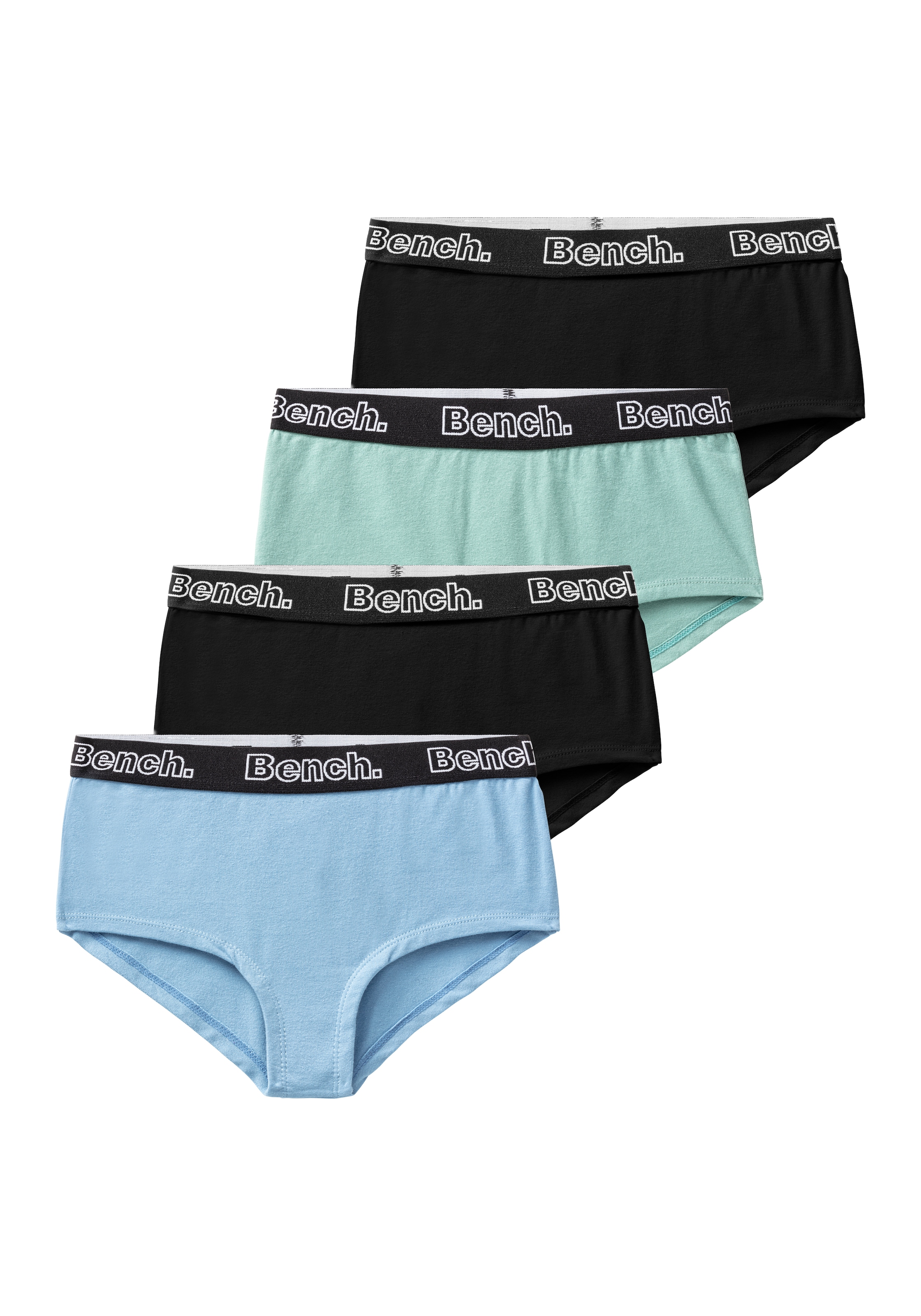 Bench. Panty Packung, 4 Stk. mit weichem Logo Webbund