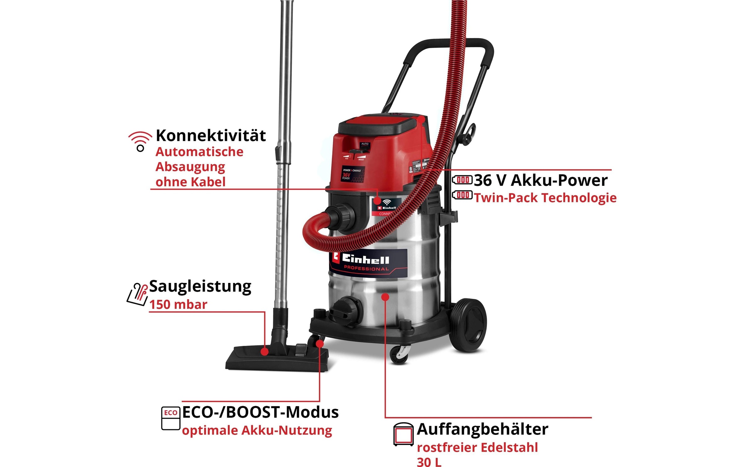 Einhell Nass-Trocken-Akkusauger »TP-VC 36/30 S Auto Solo«