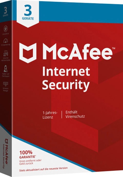 McAfee Virensoftware »McAfee Internet Security 03-Device (Code in a Box)«