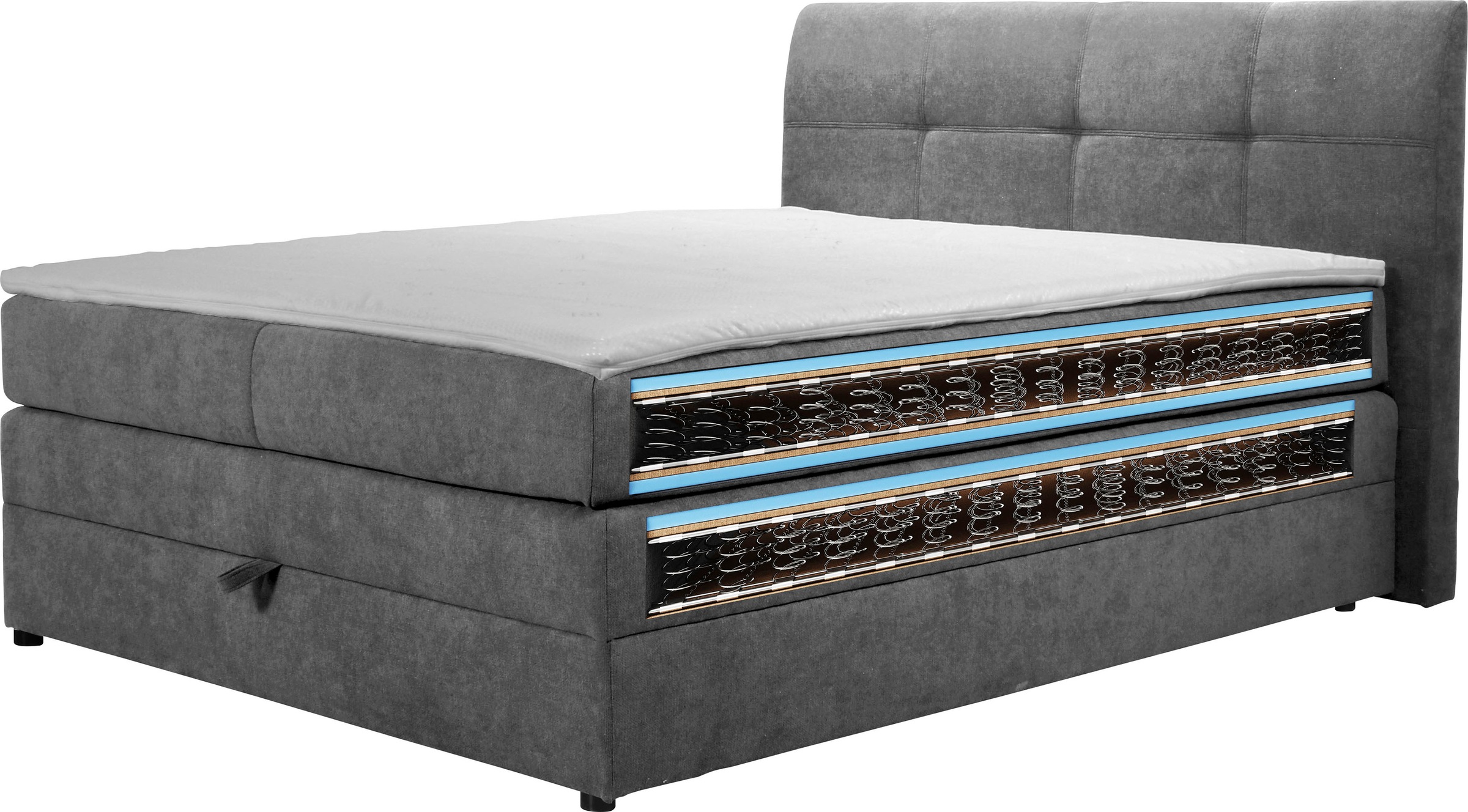Home affaire Boxspringbett »Finja«, besonders komfortable Liegehöhe, mit praktischem Bettkasten