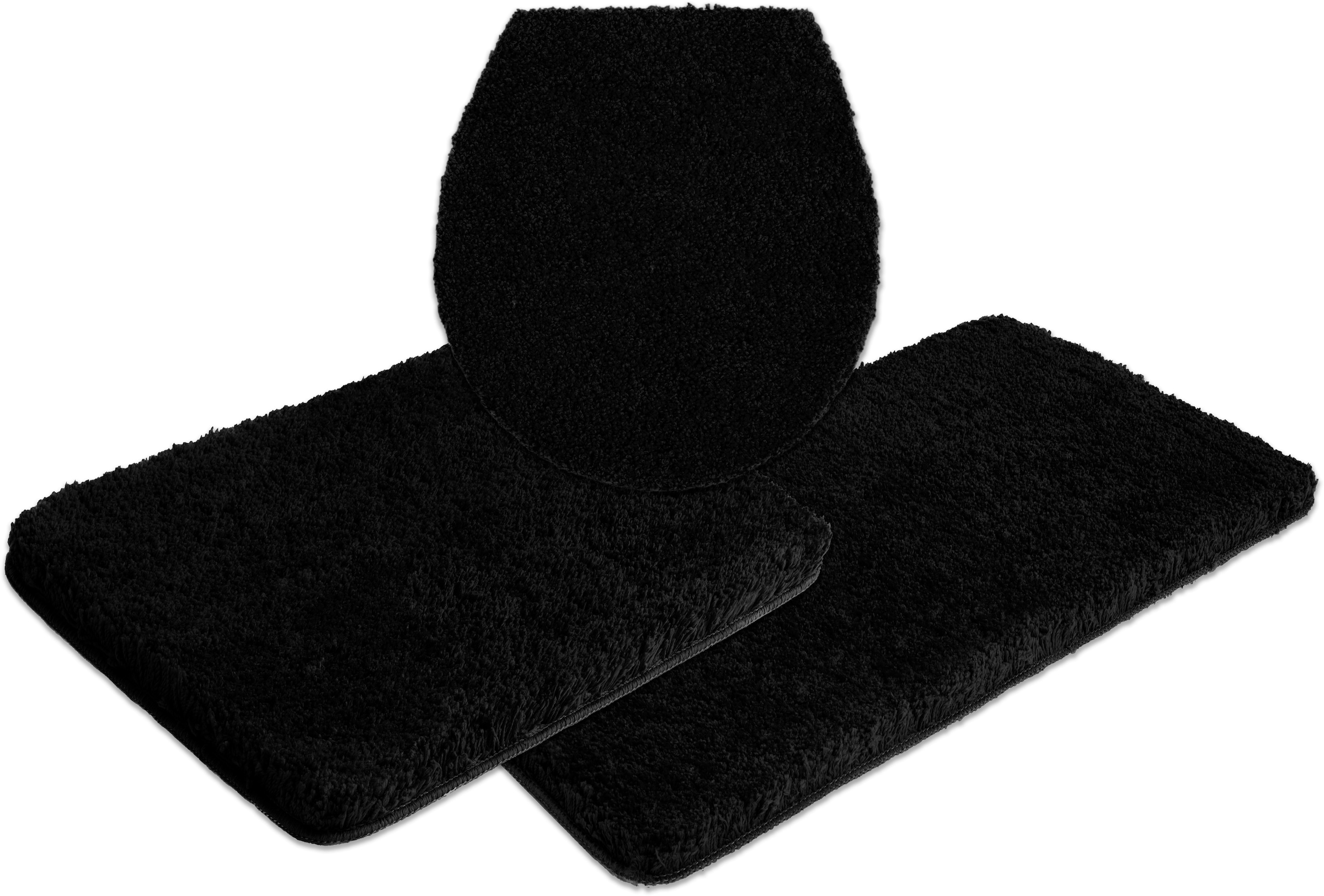 OTTO home Badematte "Sanremo, Standard & Premium, 30mm oder 35mm, sehr weich" rutschhemmend beschichtet fußbodenheizungsgeeignet  schnell trocknend Badteppich, unifarben, rechteckig, rund & als 3-tlg. Set erhältlich