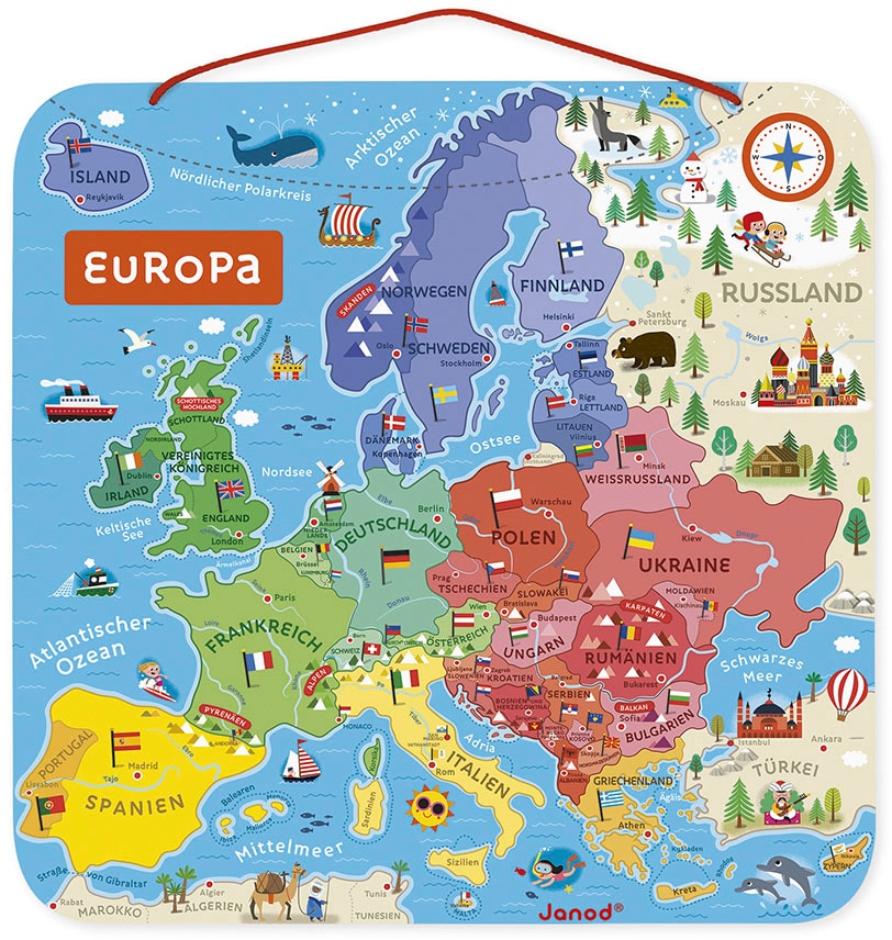 Janod Puzzle »Magnetisches Puzzle Europa«