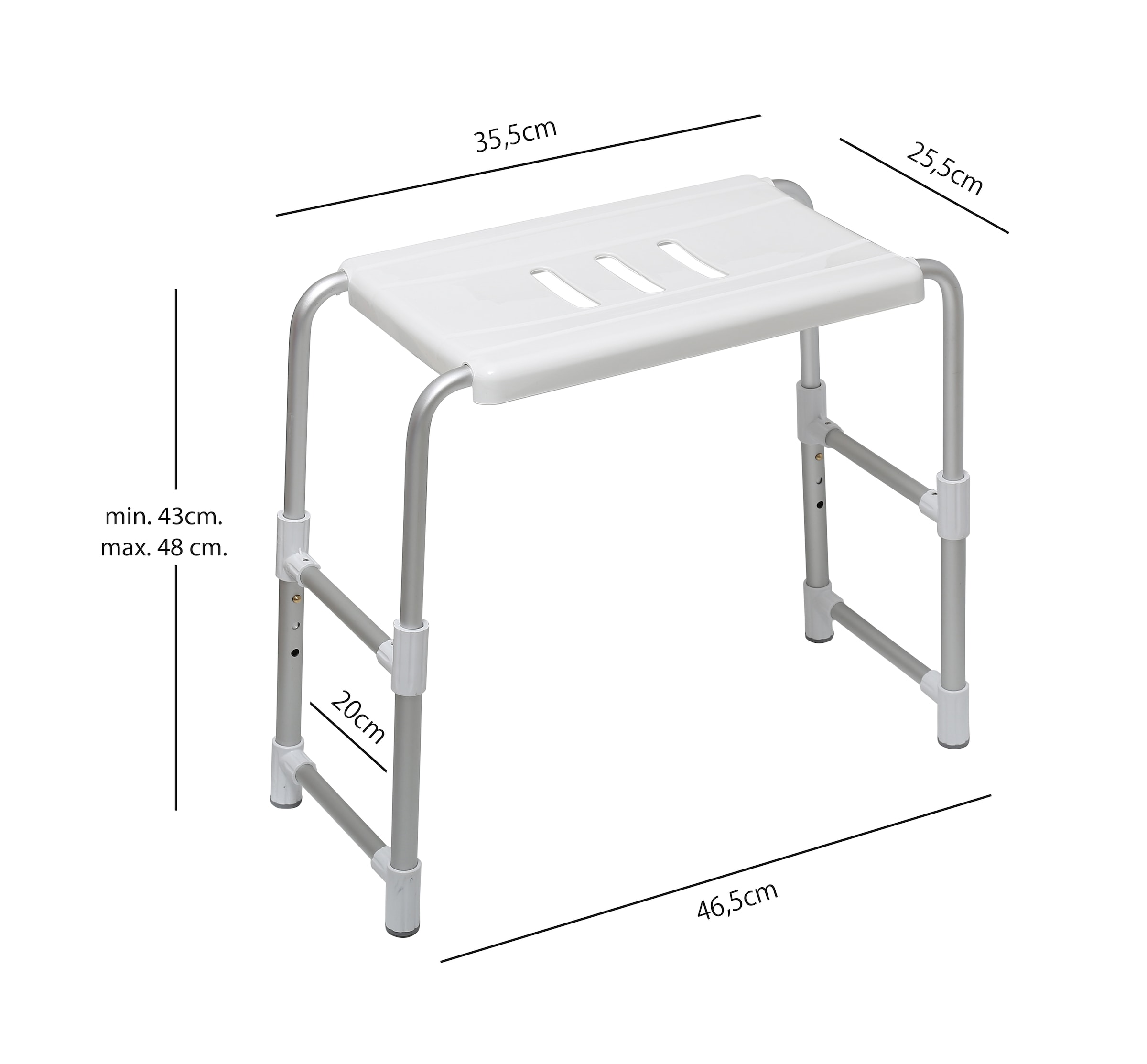 Bischof Dusch- und Badhocker »Classic«, belastbar bis 120 kg, belastbar bis 120 kg