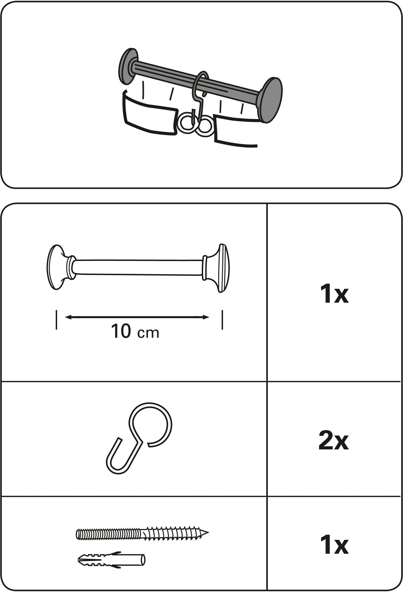 »Schalhalter Raffhalter Stoffe Schal/Raffhalter | kaufen Jelmoli-Versand online Haken«, St.), GARDINIA (1 für mit