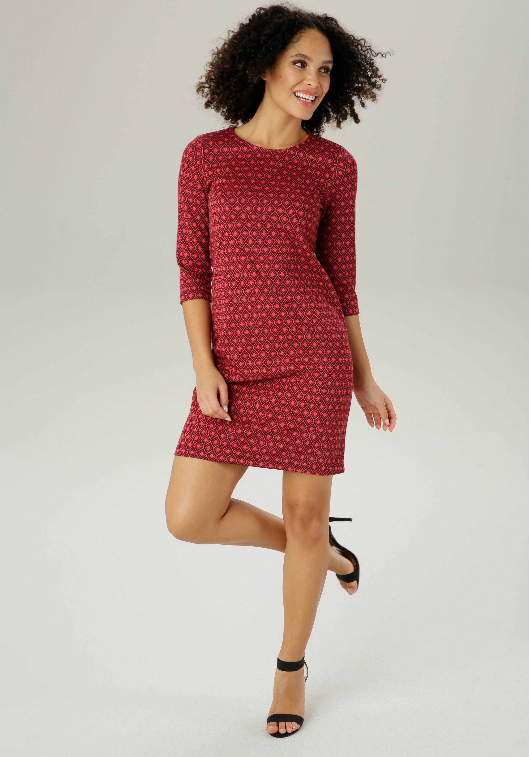 Jelmoli-Versand | kaufen online in Aniston Jacquard-Qualität SELECTED Jerseykleid,