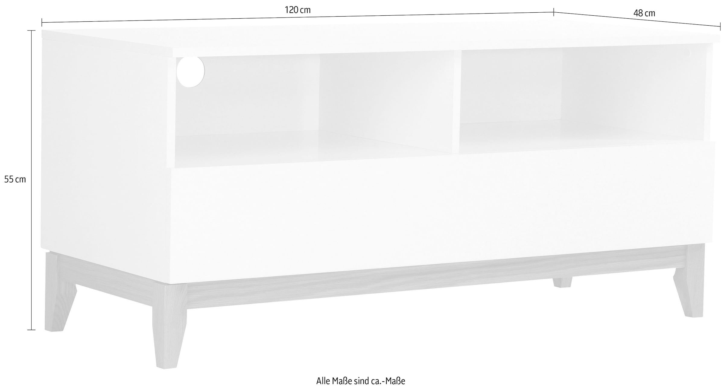 Woodman TV-Board »Elinee«, Breite 120 cm, im angesagten skandinavischen Look