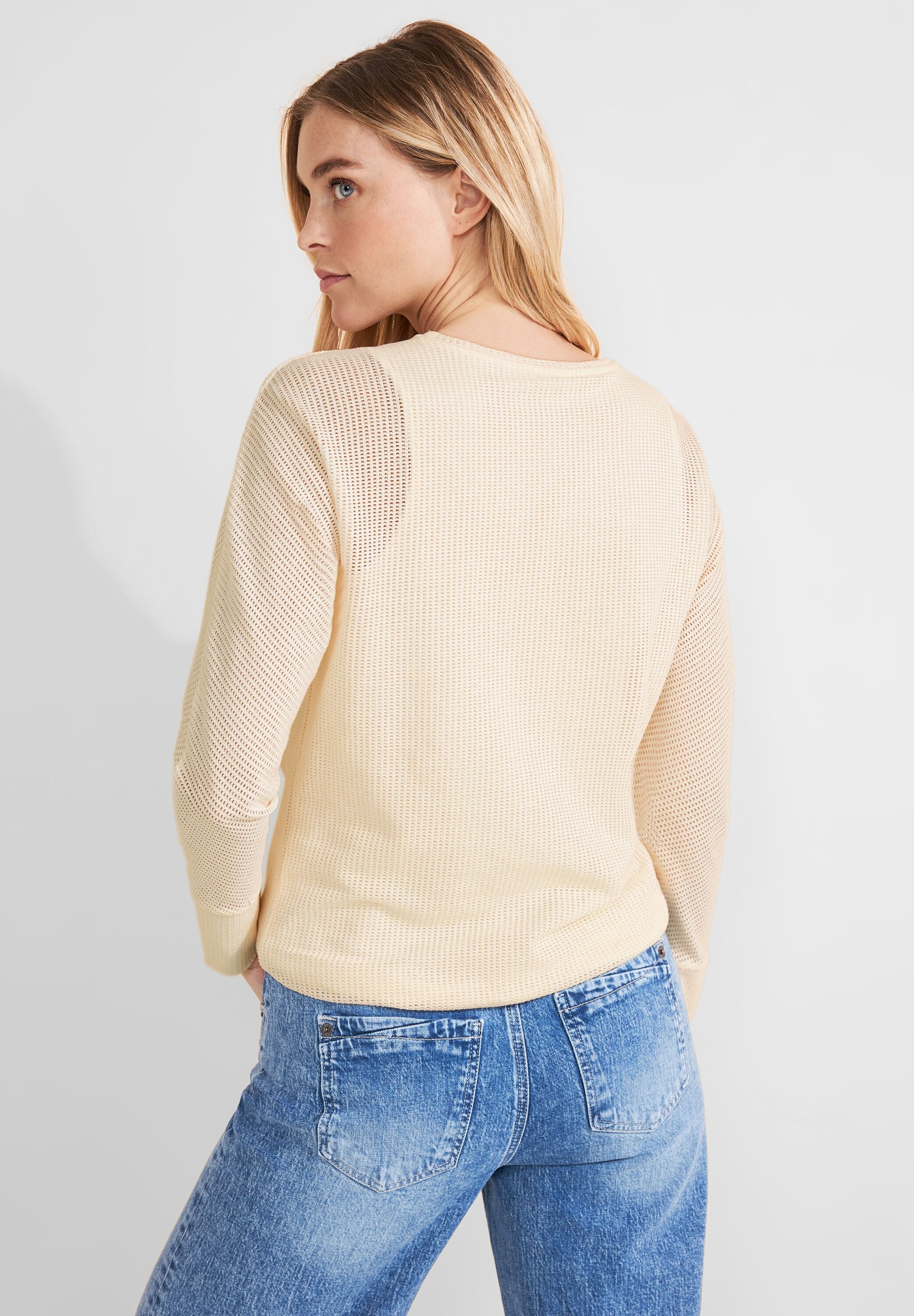 STREET ONE Langarmshirt, mit Lochmuster