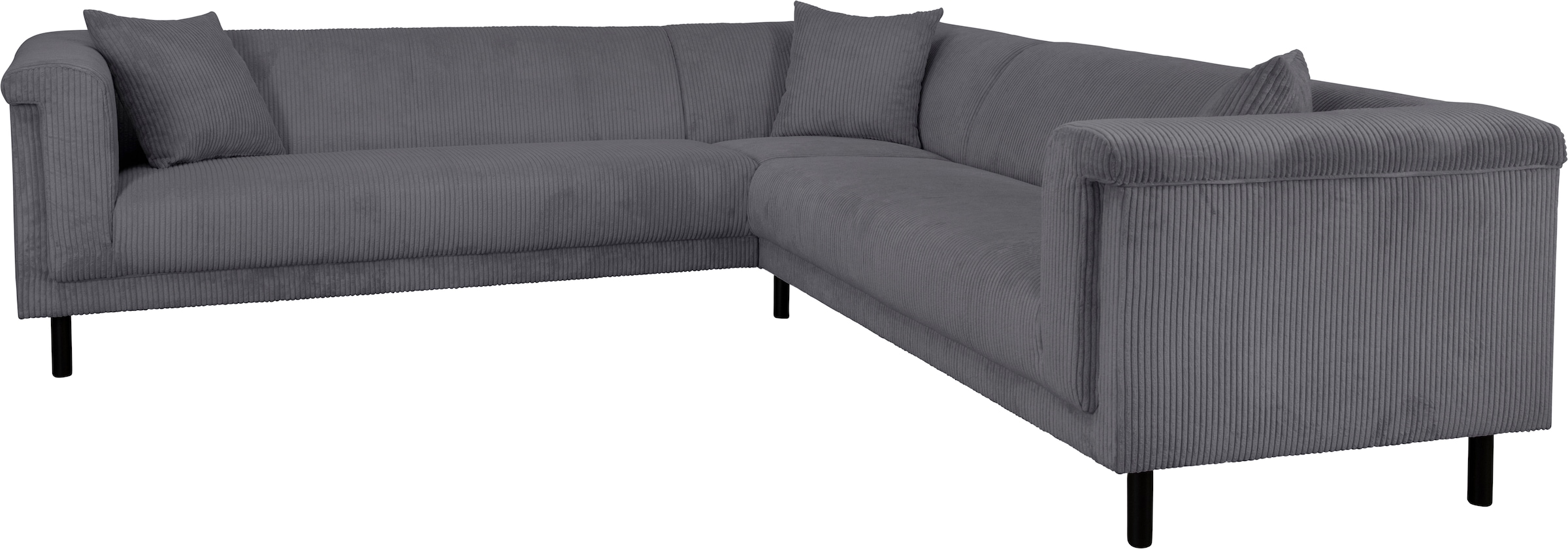 INOSIGN Ecksofa »AGNIA L-Form  B/T/H: 244/244/71 cm«, incl. Zierkissen, gleichschenklig, auch in Cord