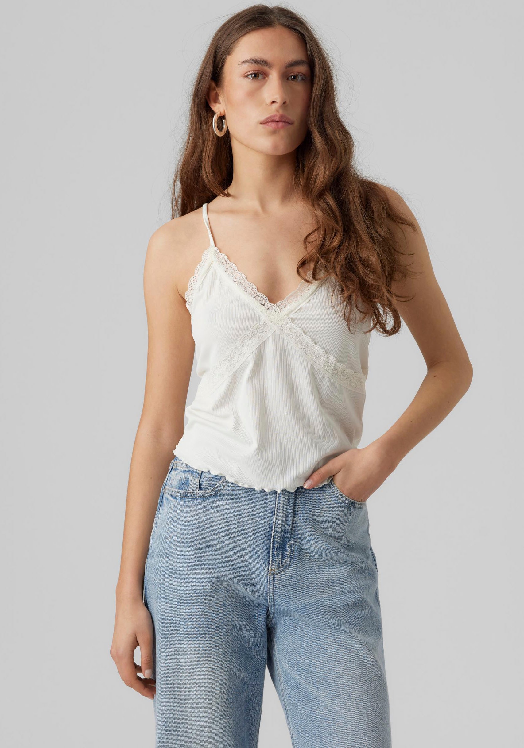 Vero Moda Spaghettitop »VMDITTE SINGLET CROP TOP JRS NOOS« kaufen