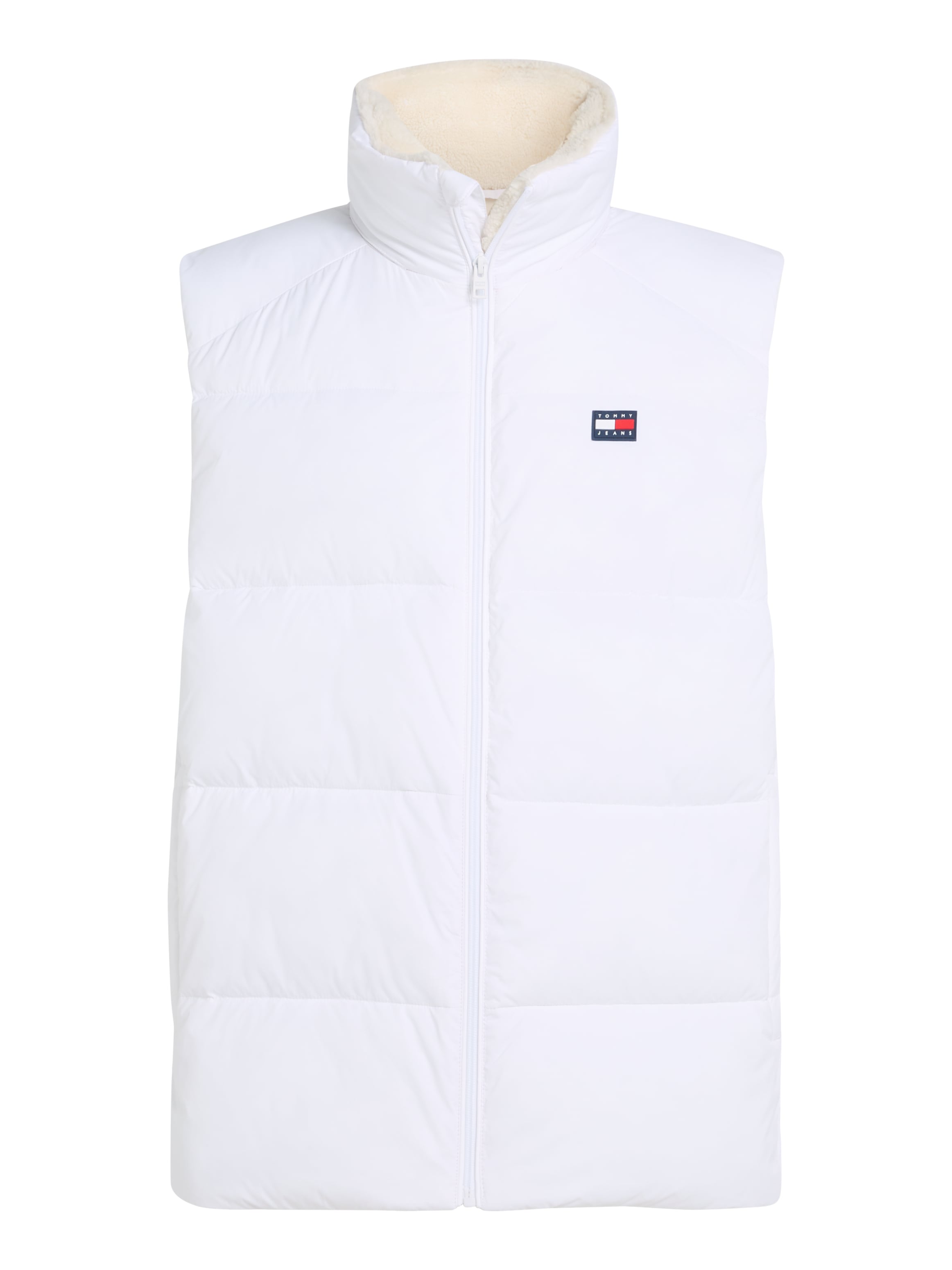 Tommy Jeans Steppweste »TJM POLY PUFFER VEST«, Kragen mit Fleece gefüttert, Markenlogo auf Brusthöhe