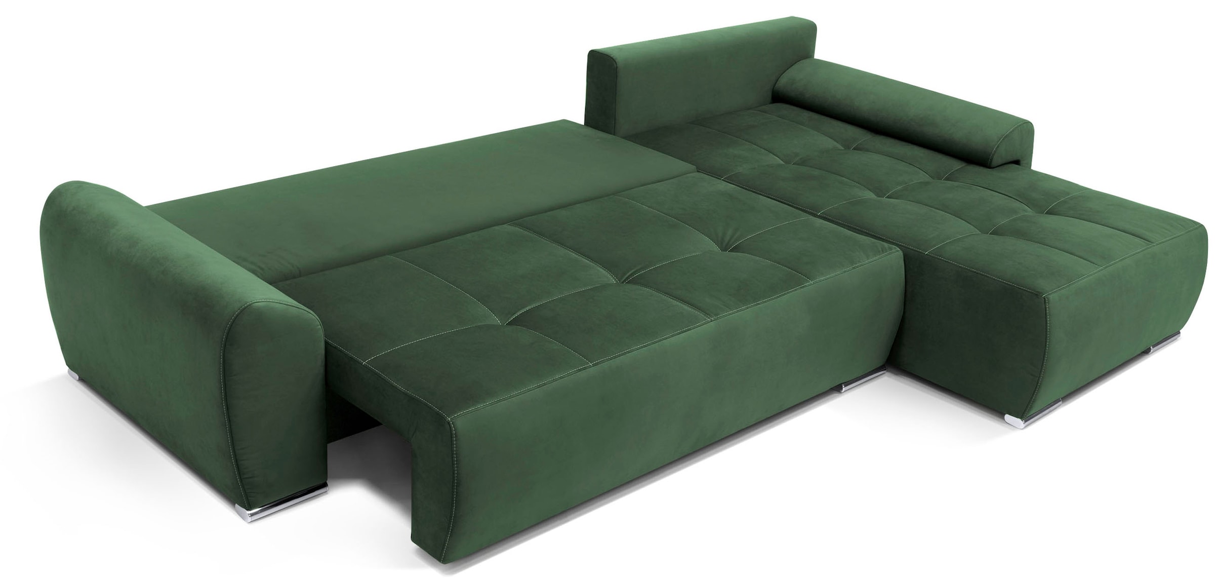 COLLECTION AB Ecksofa »Bilbao L-Form«, inkl. Bettfunktion und Bettkasten, Zierkissen mit Strassstein