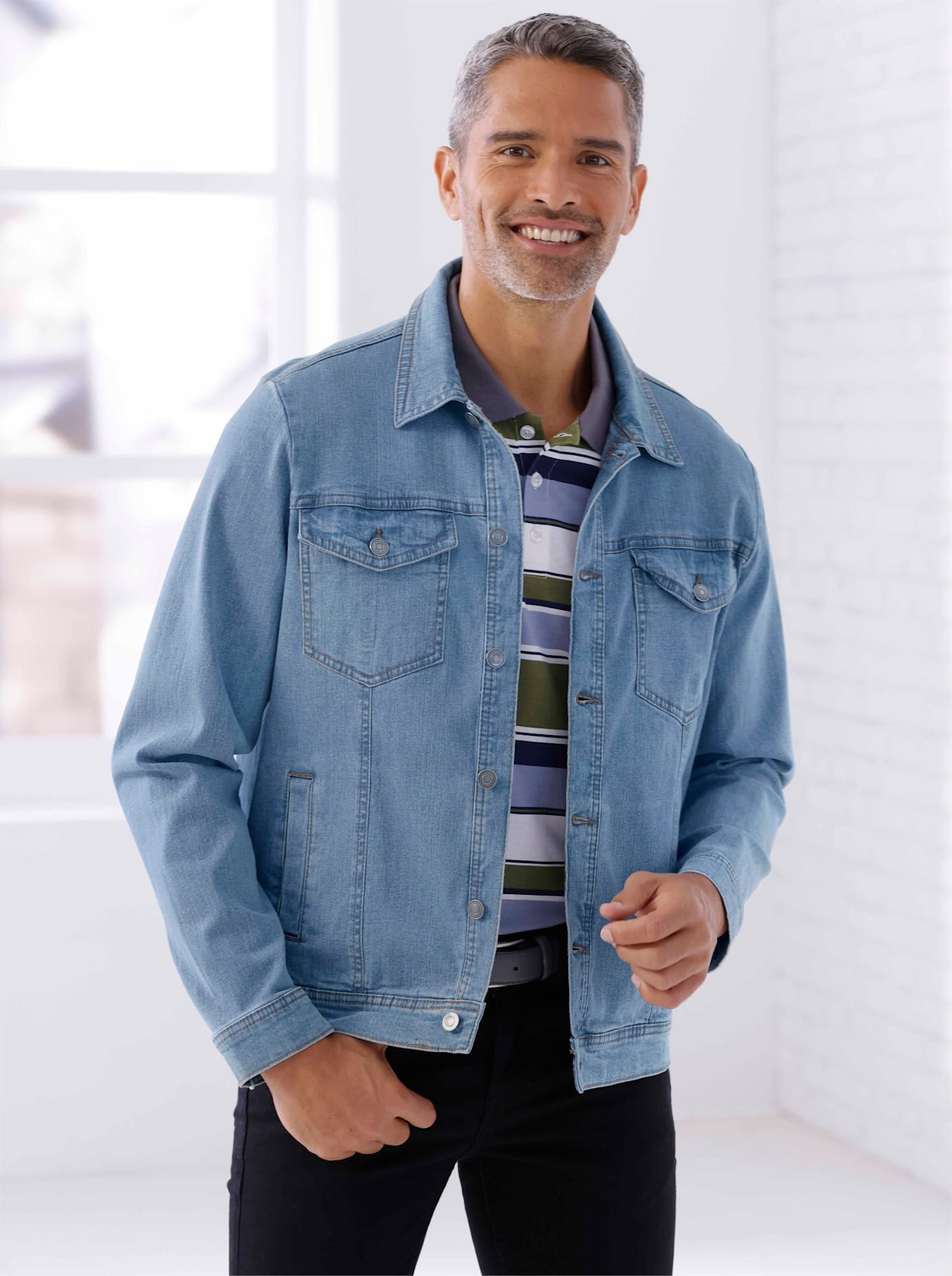 Classic Jeansjacke ohne Kapuze