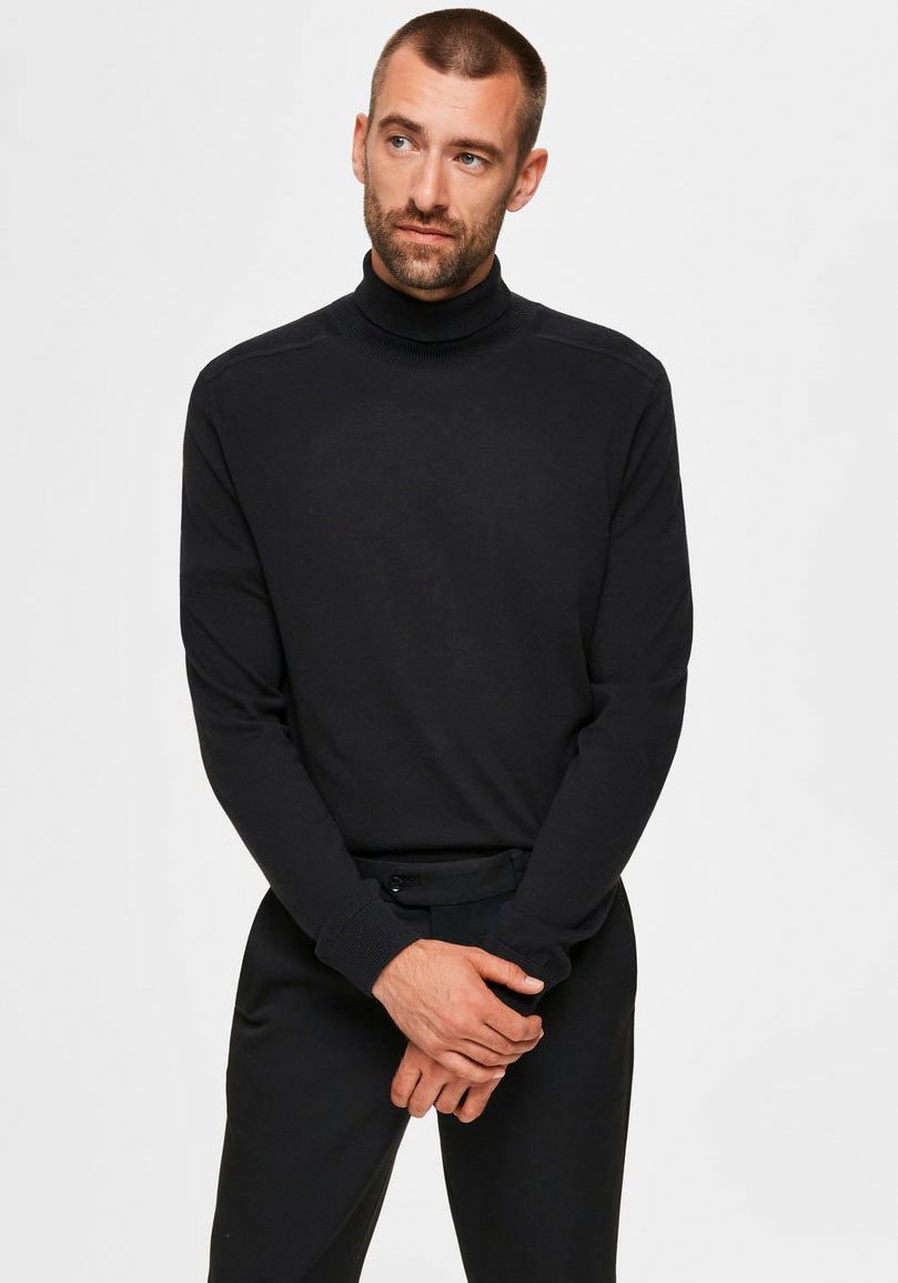 SELECTED HOMME Strickpullover »SLHBERG ROLL NECK NOOS«