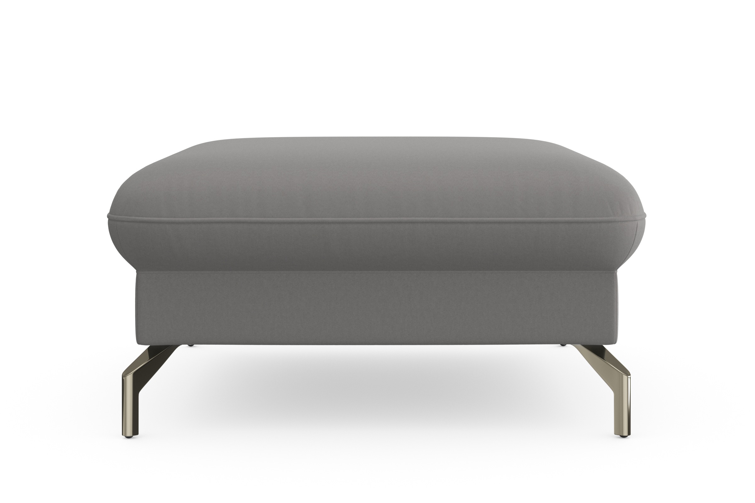 sit&more Hocker »Fashion«, inklusive Federkern, mit satinierten Nickelfüssen