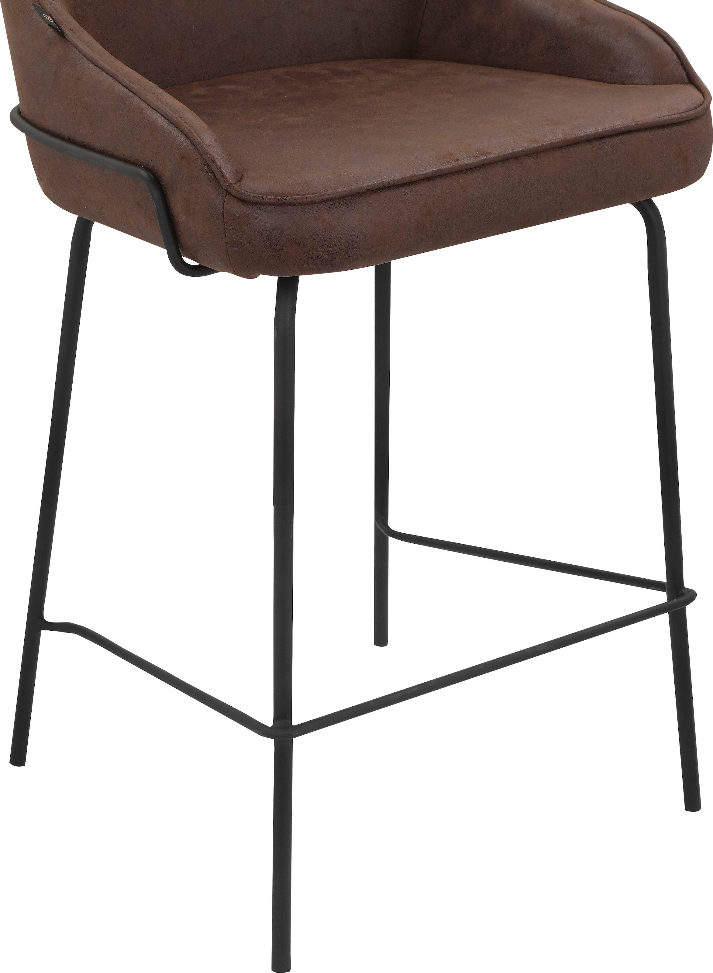 Leonique 4-Fussstuhl »Puant«, 2 St., Luxus-Microfaser, mit Stoff aus Polyester/recyceltem Polyester, Sitzhöhe 65 cm