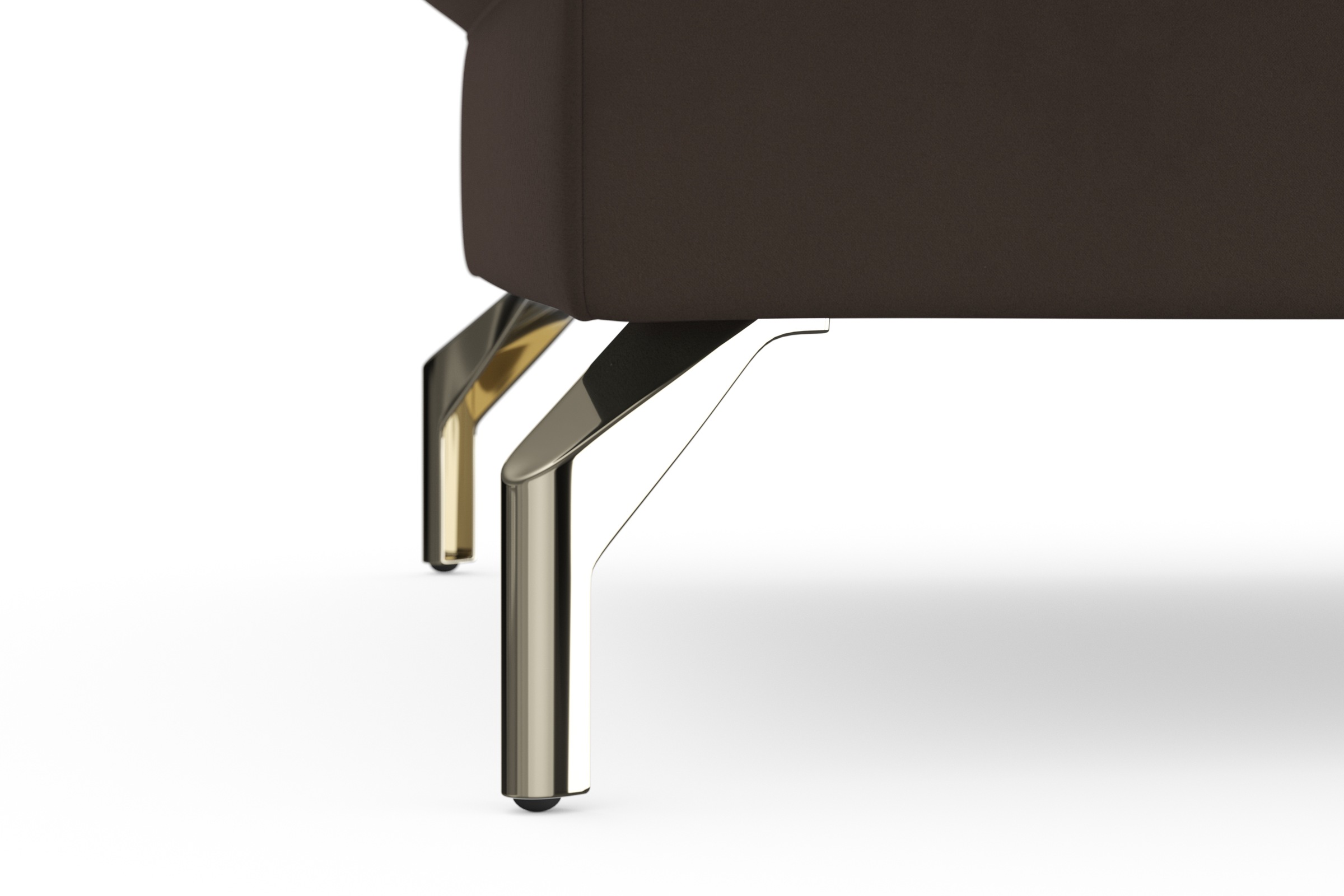 sit&more Hocker »Fashion«, inklusive Federkern, mit satinierten Nickelfüssen