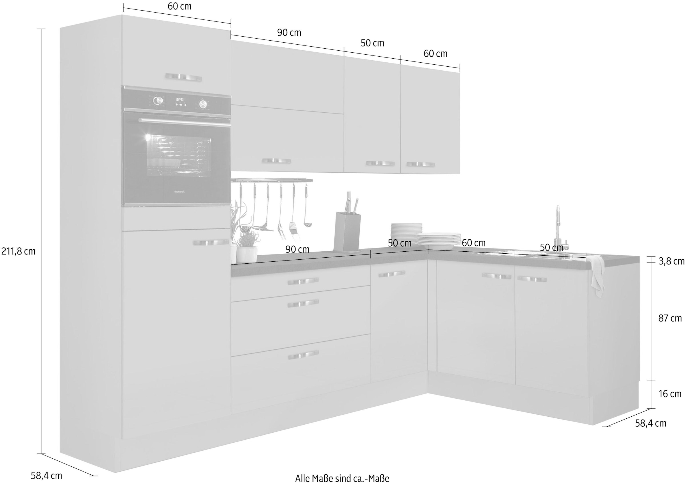 ❤ OPTIFIT Winkelküche »Cara«, mit Vollauszügen und Soft-Close-Funktion,  Stellbreite 265 x 175 cm entdecken im Jelmoli-Online Shop