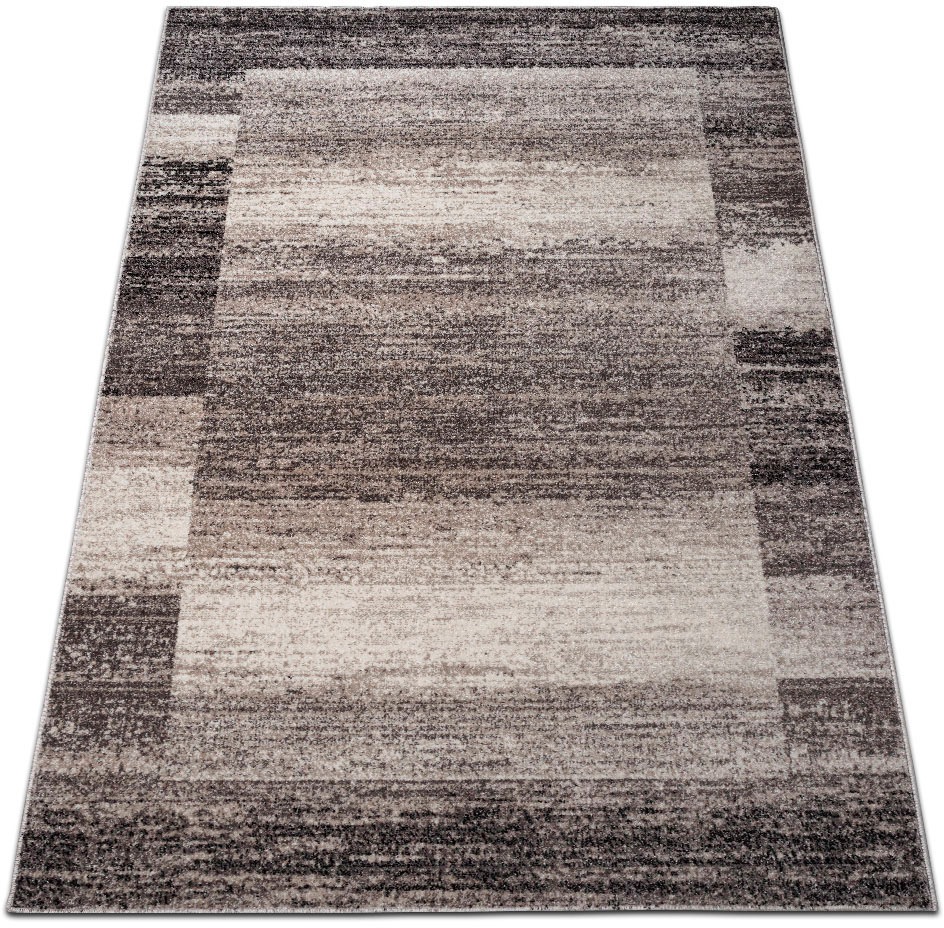 OTTO home Teppich "Beldre" rechteckig 9 mm Höhe mit besonders weichem Flor, Kurzflor, modernes Design, mit Bordüre
