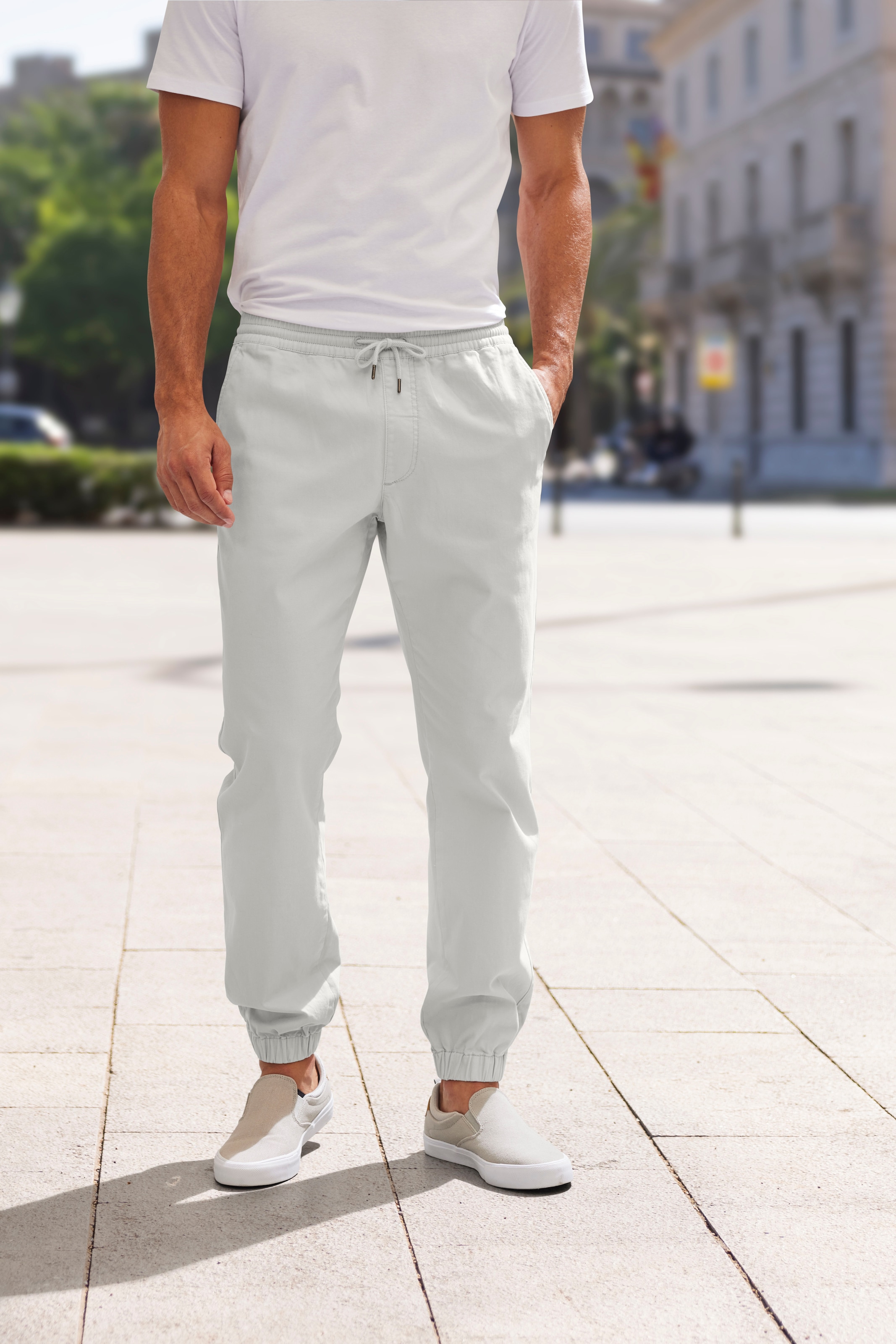 John Devin Jogger Pants »Jogg Pants«, mit normaler Leibhöhe aus elastischer Baumwoll-Qualität