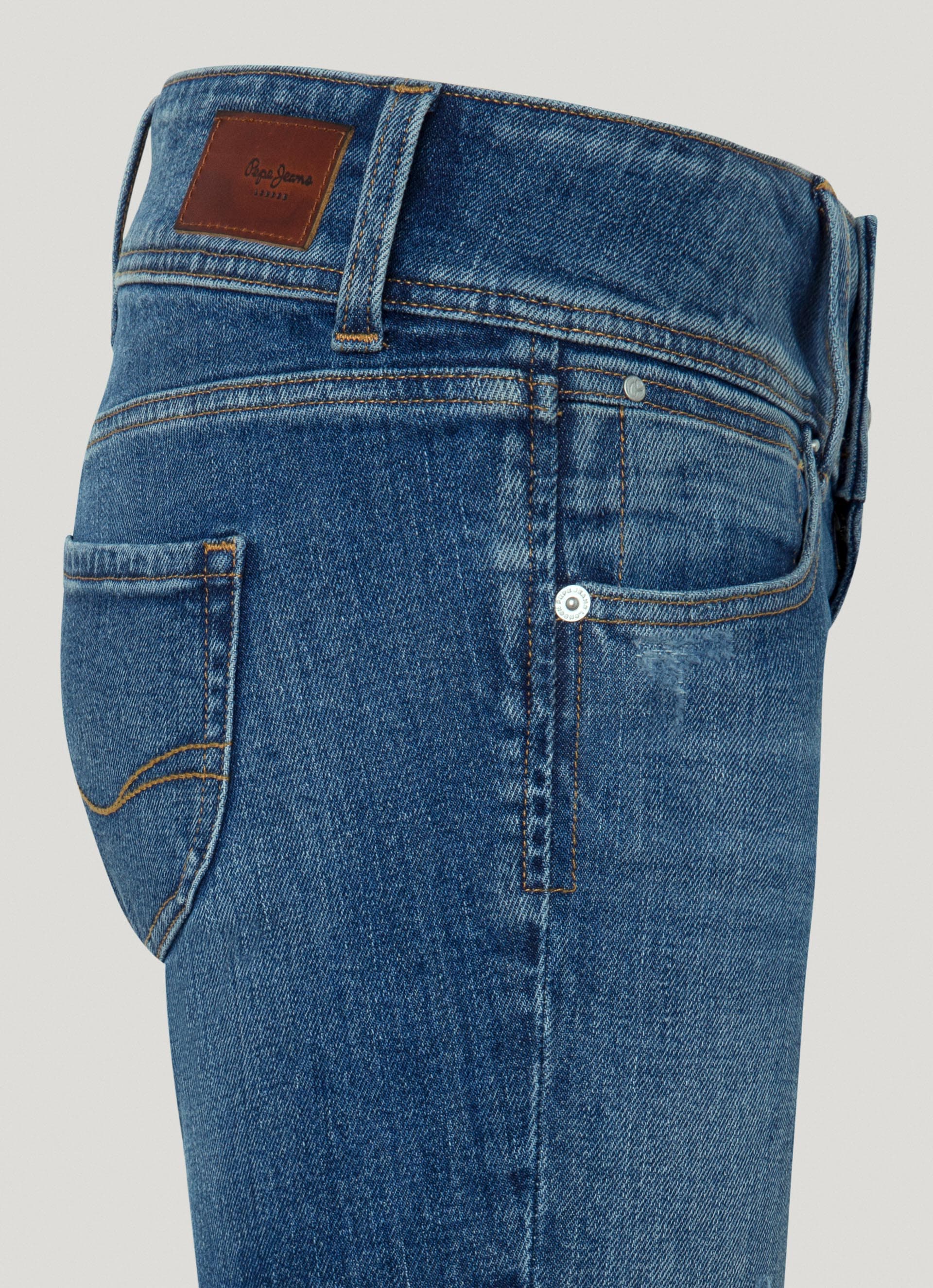 Pepe Jeans Slim-fit-Jeans »SLIM JEANS LW«, mit doppeltem Knopfverschluss
