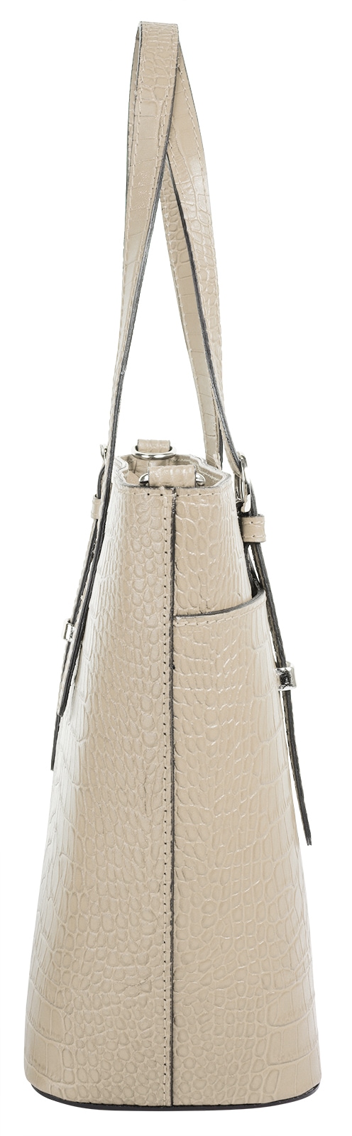 Cluty Henkeltasche, echt Leder, Made in Italy