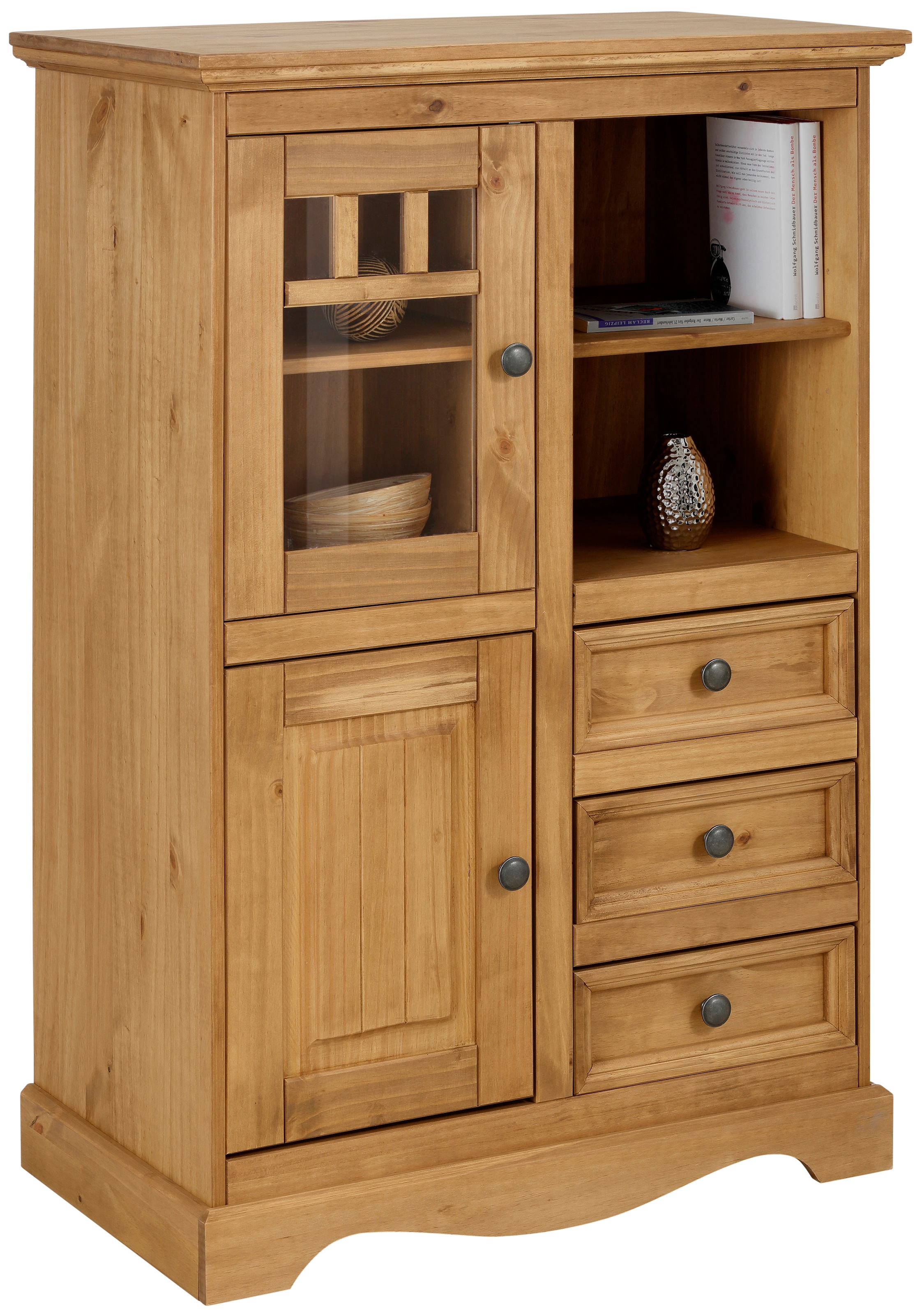 Home affaire Highboard »Melissa«, Vitrine, Breite 80 cm