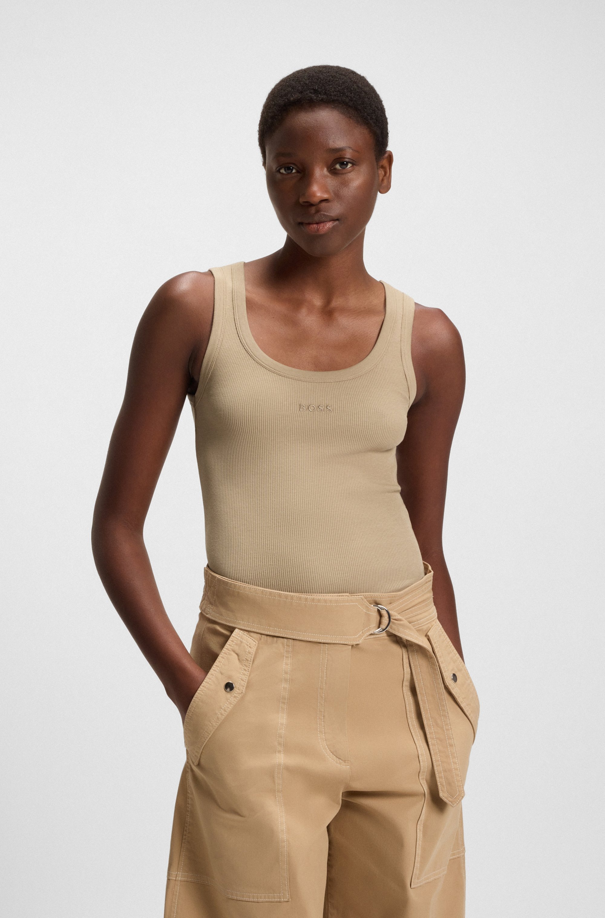 BOSS ORANGE Longtop »Ematite Premium Damenmode« mit Rundhalsausschnitt