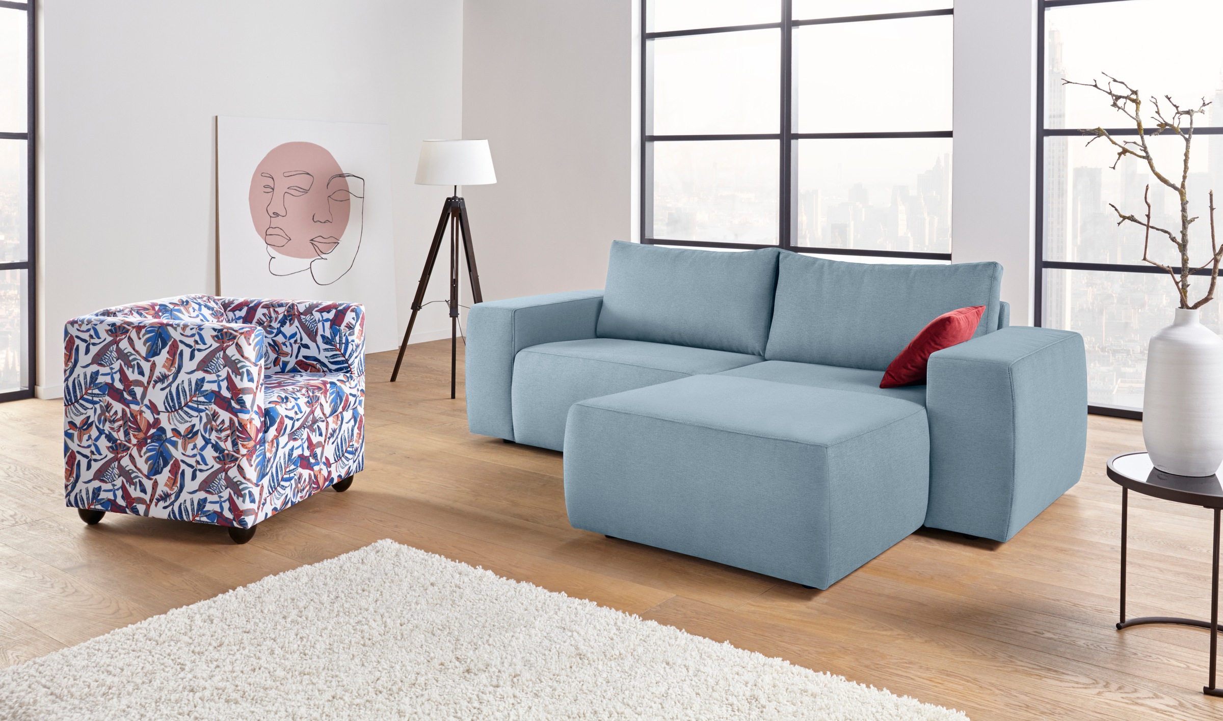 LOOKS by Wolfgang Joop Ecksofa »LooksII L-Form«, geradlinig und komfortabel