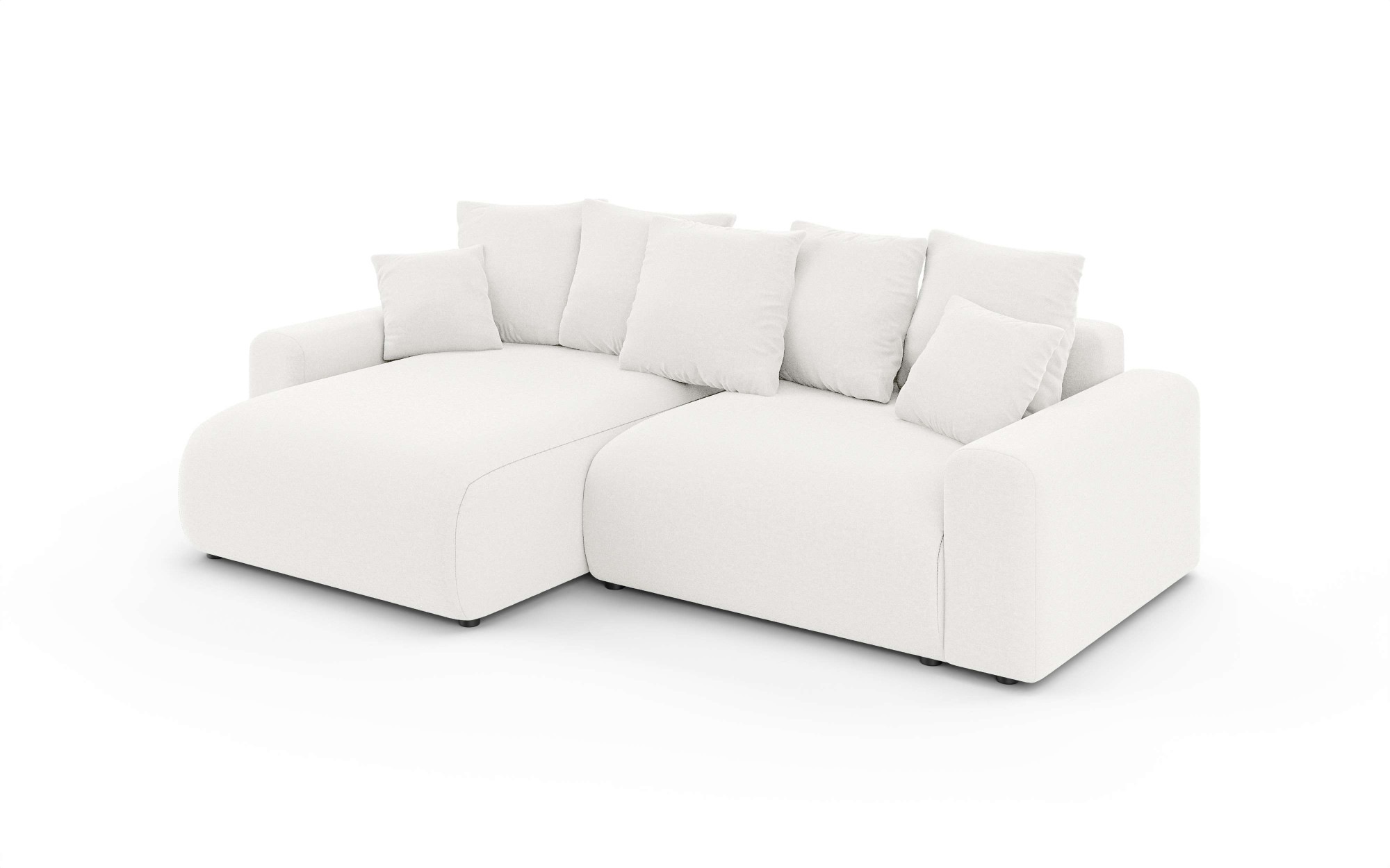 Home affaire Ecksofa »LAKESIDE klein mit Bettfunktion und Bettkasten, B/T/H 235/142/84 cm«, L-Form, Recamiere beidseitig montierbar, mit Wellenunterfederung