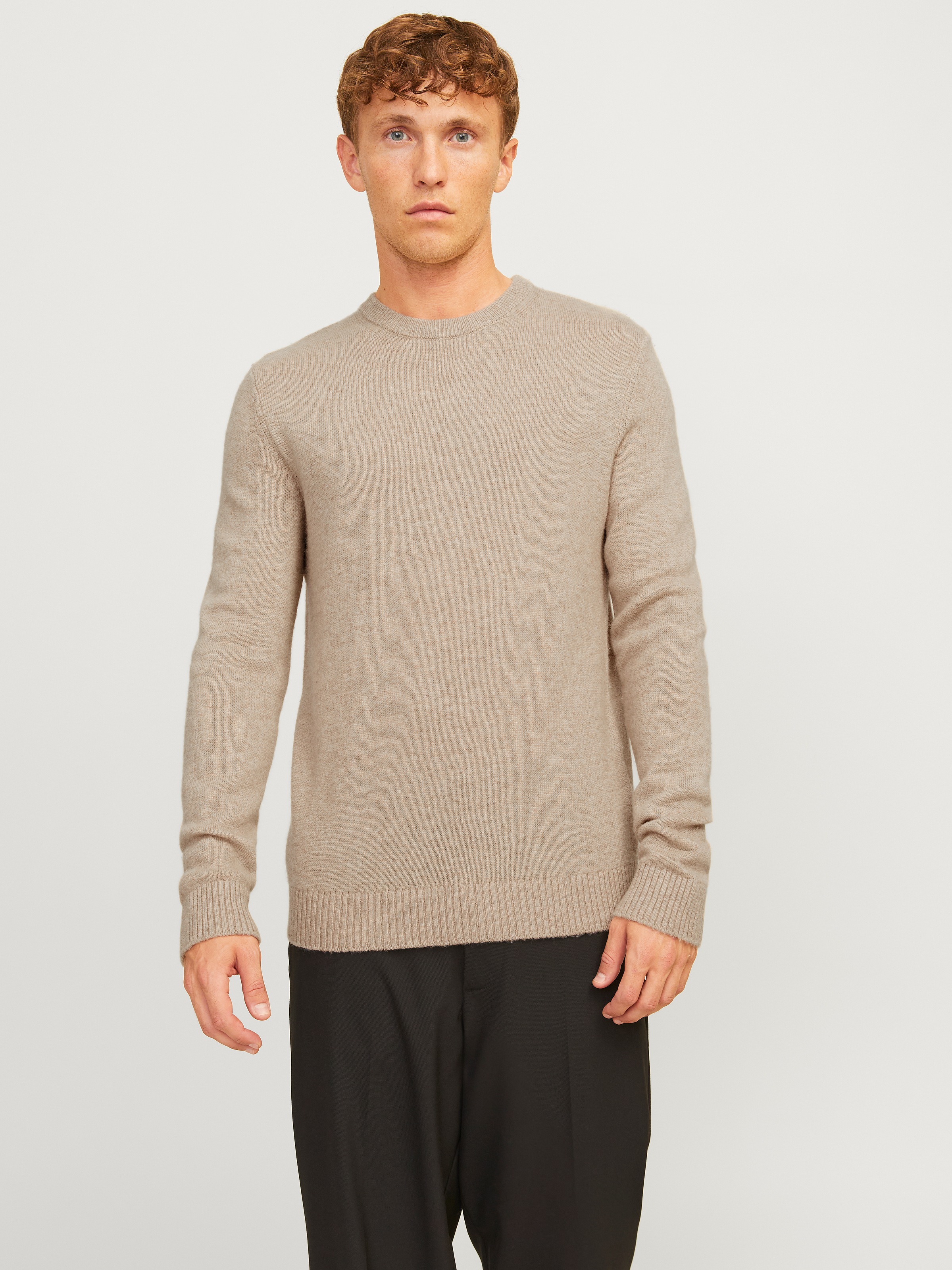 Jack & Jones Rundhalspullover »JPRBLULAMBSWOOL KNIT CREW NECK«