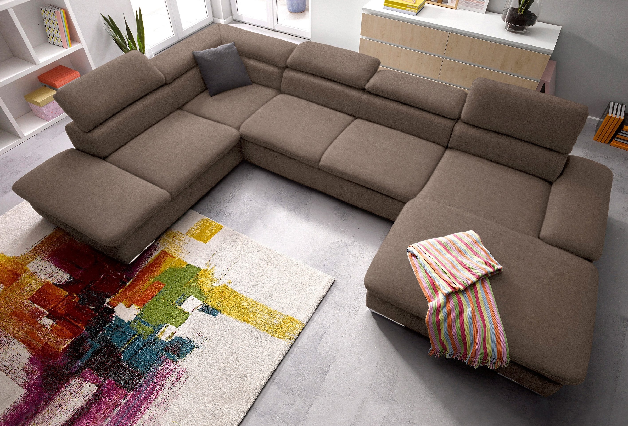 sit&more Wohnlandschaft »Alcatraz U-Form«, wahlweise mit Bettfunktion
