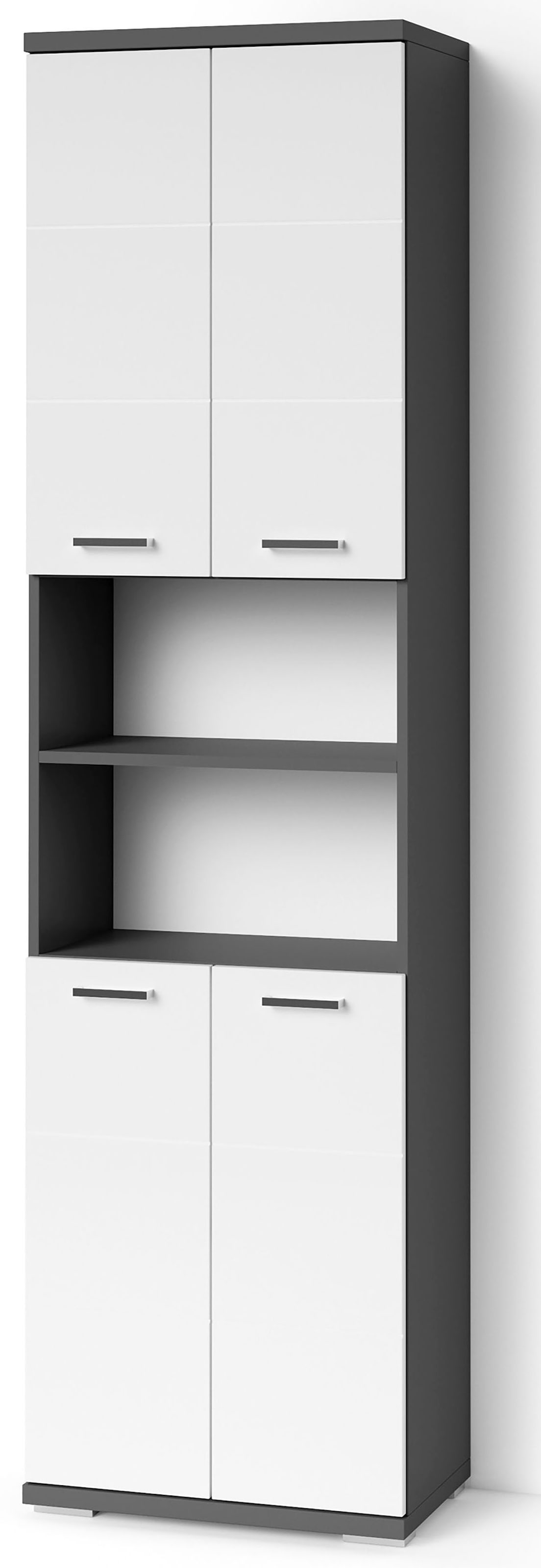 byLIVING Hochschrank »Nebraska«, Breite 50 cm, Badezimmerschrank mit Metallgriffen, viel Stauraum