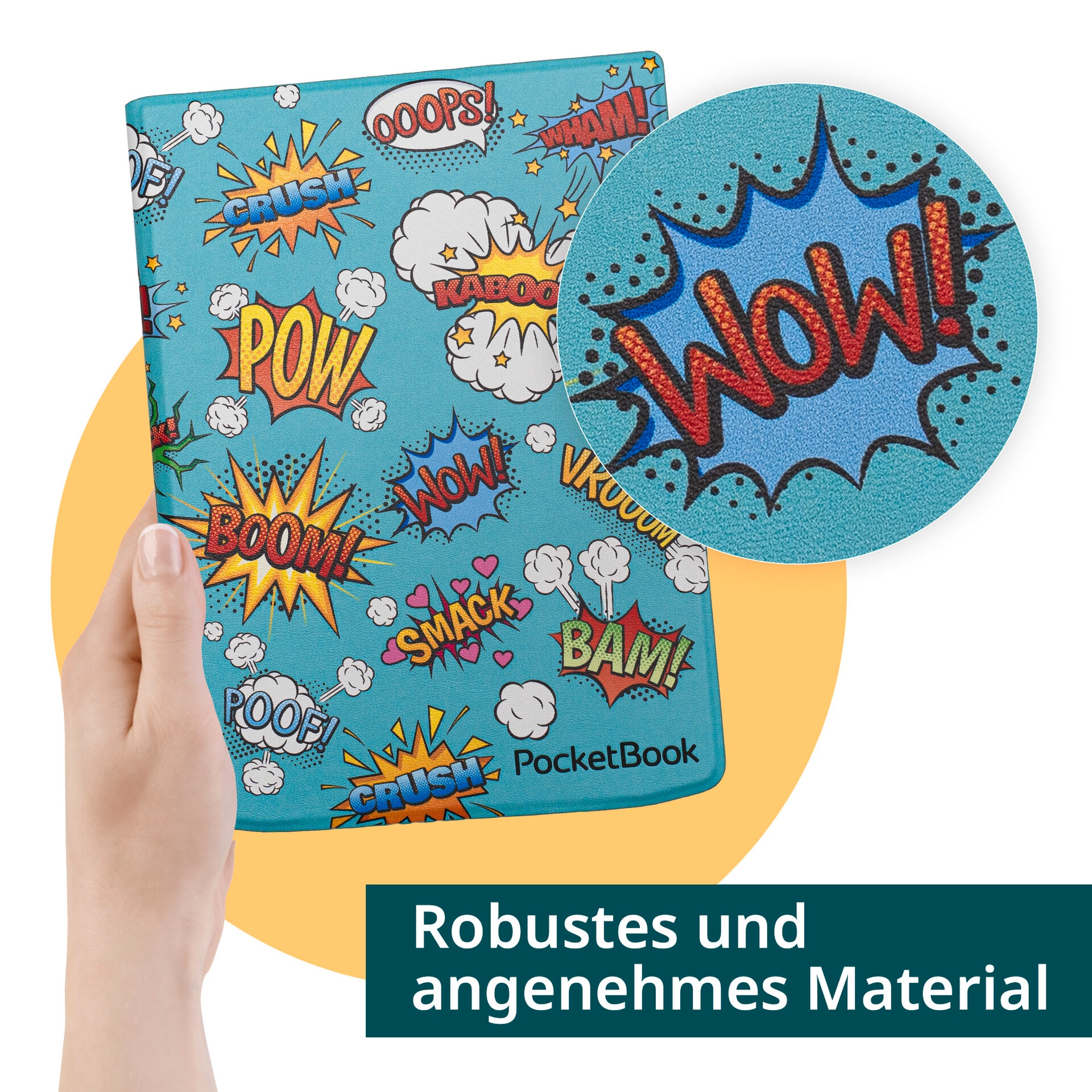 PocketBook E-Reader-Hülle »Flip Cover 7,8 für InkPad 4, InkPad Color 2 & InkPad Color 3«, 19,8 cm (7,8 Zoll), Backcover, Schutzhülle, Book Cover, Case, Schutzcase, stossfest