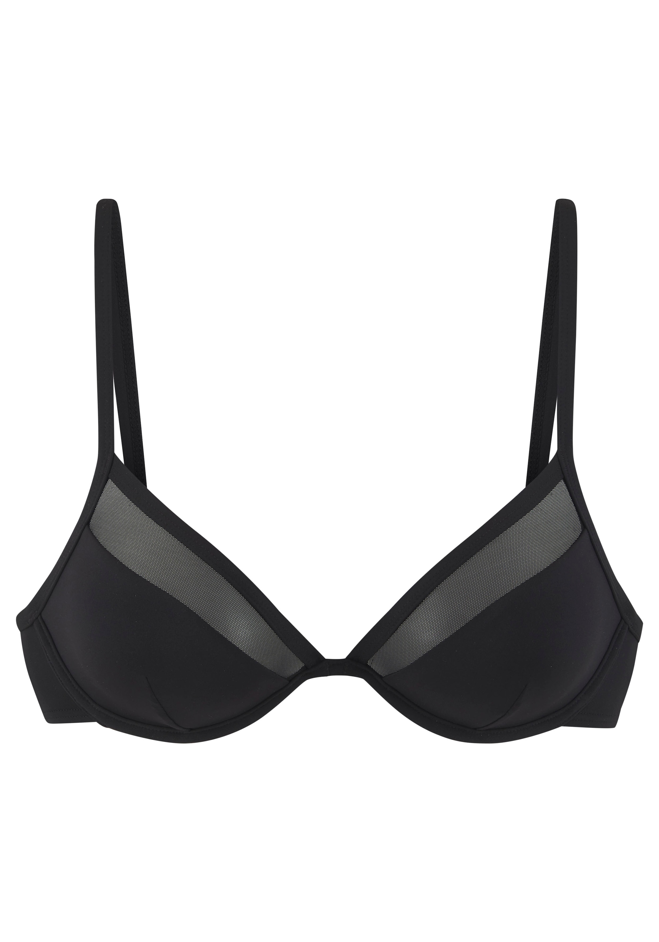 LASCANA Bügel-Bikini-Top »Mascha«, mit transparenten Mesh Einsätzen